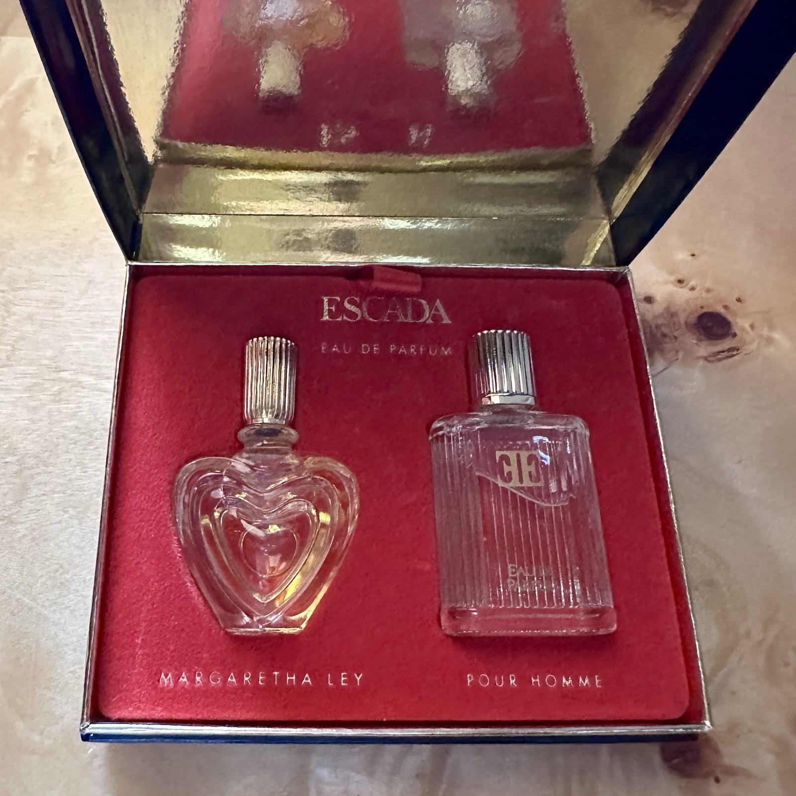 Escada Margaretha Ley & Pour Homme EDP Miniature Gift Set 5ml Boxed VINTAGE