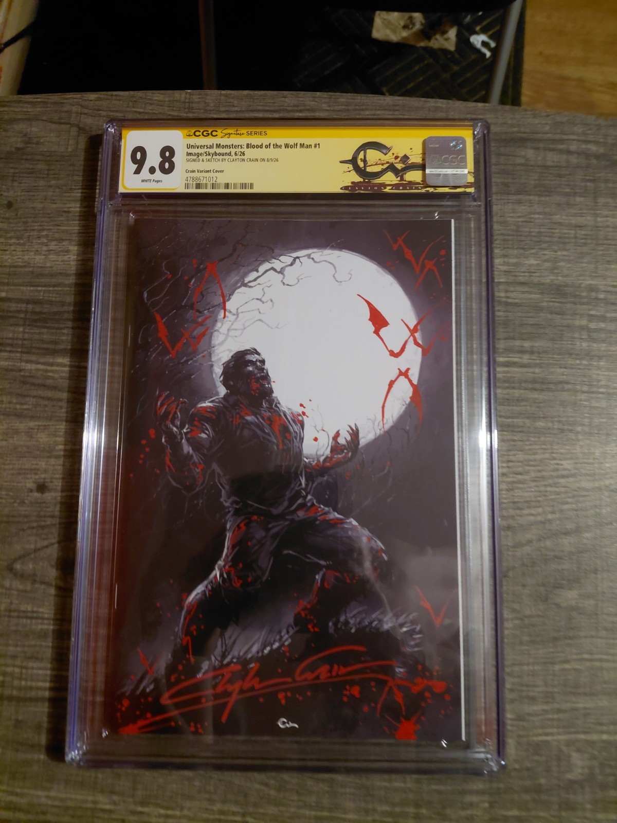 Clayton Crain Wolfman Murder Bats And Signature CGC 9.8