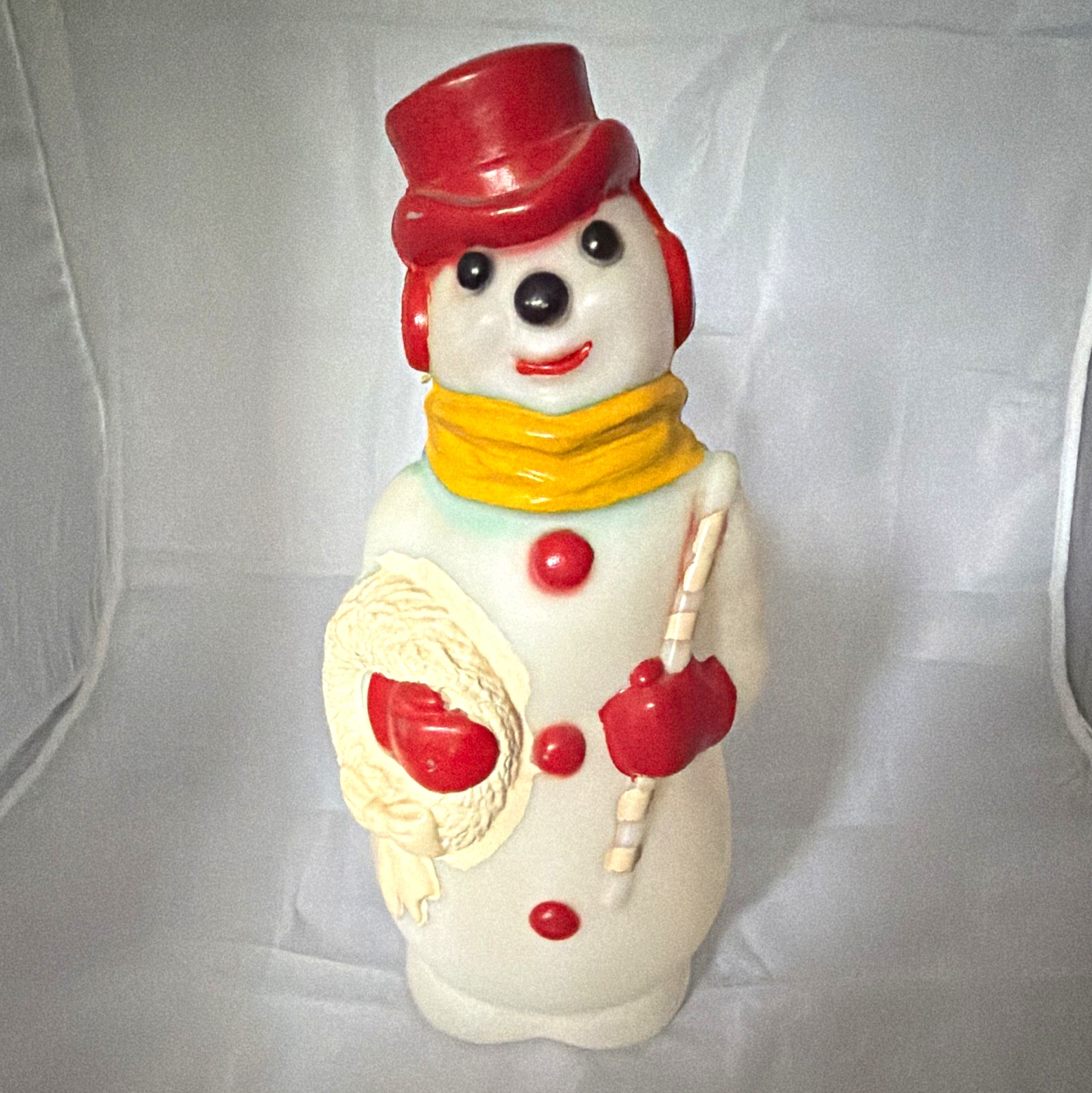 Empire Blow-mold Christmas Snowman Indoor Painted Plastic Figurine Vintage 1968 Empire Blow-mold Christmas Snowman Indoor Painted Plastic Figurine Vintage 1968