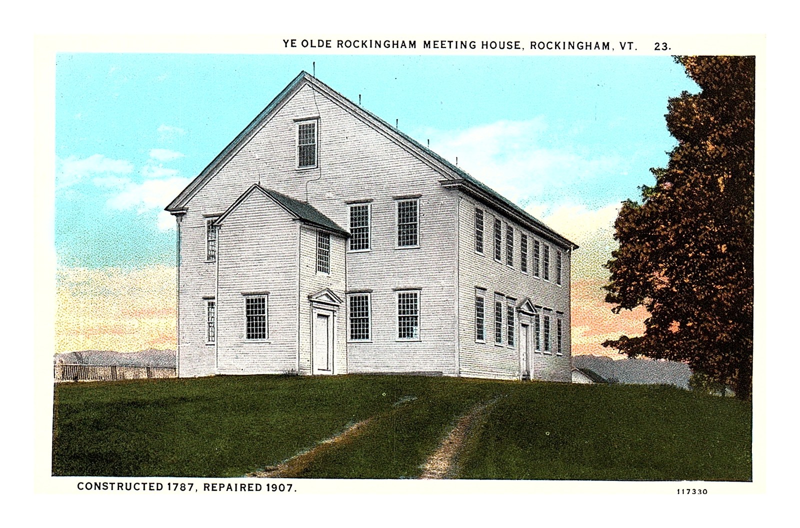 Postcard: YE OLDE ROCKINGHAM MEETING HOUSE, ROCKINGHAM,VT.