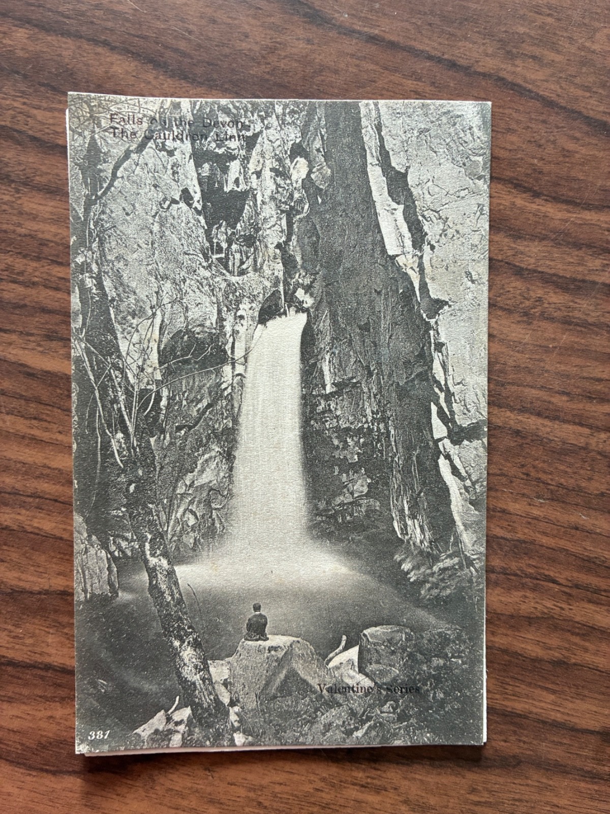 Antique  Postcard c. 1905 Scotland CAULDRON LINN FALLS ON THE DEVON