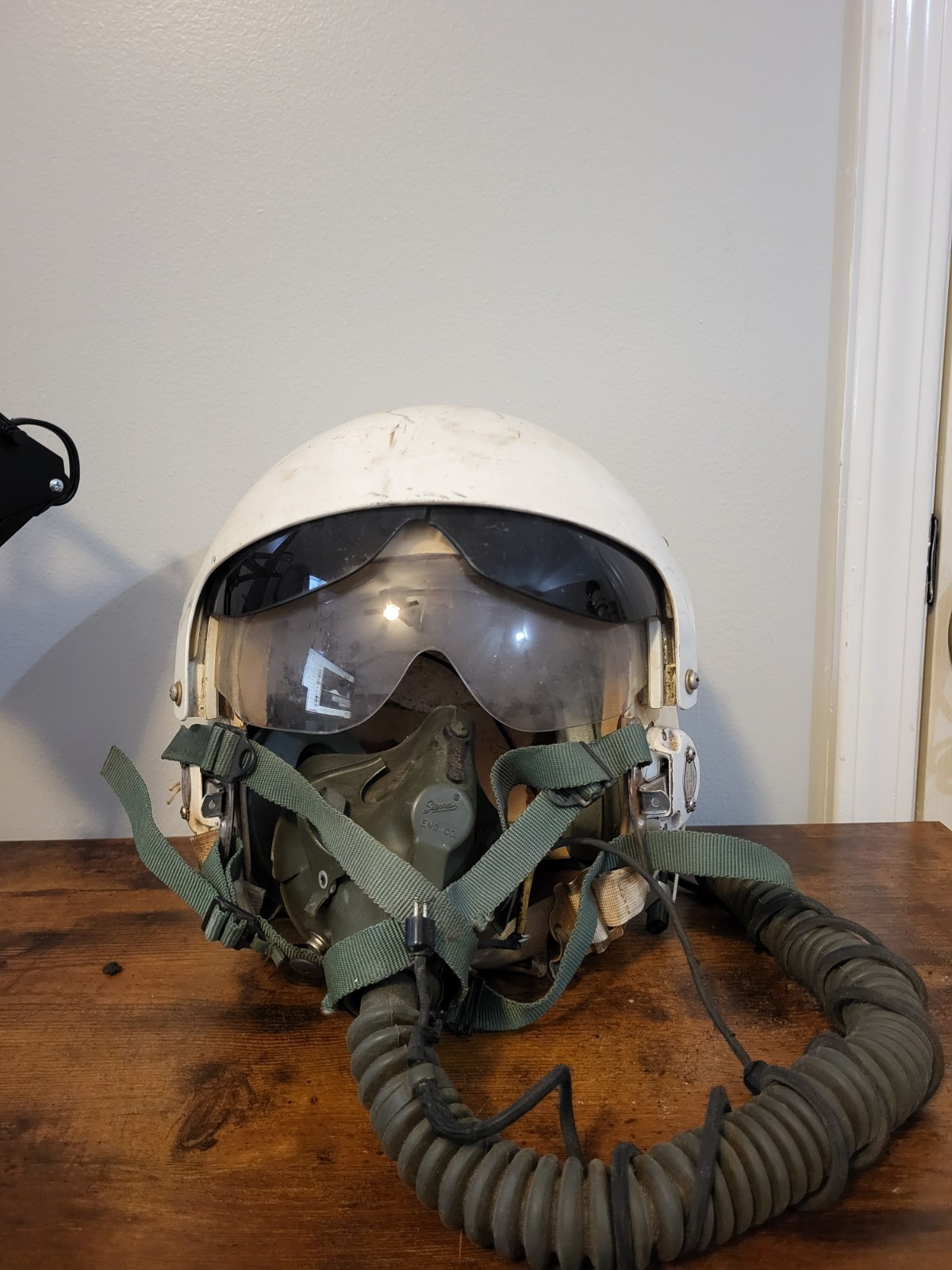 USAF Military HGU-26/P Flight Helmet Dual Visor W/ Sierra Oxygen Mask MBU-5/P