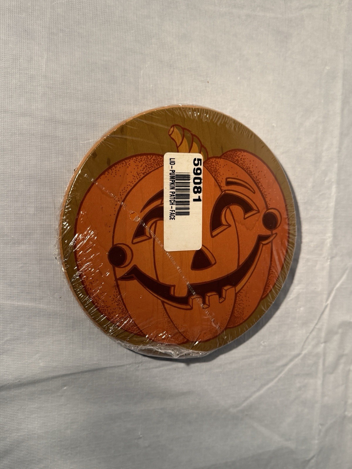 Vintage 2001 Longaberger Halloween basket lid only pumpkin patch face