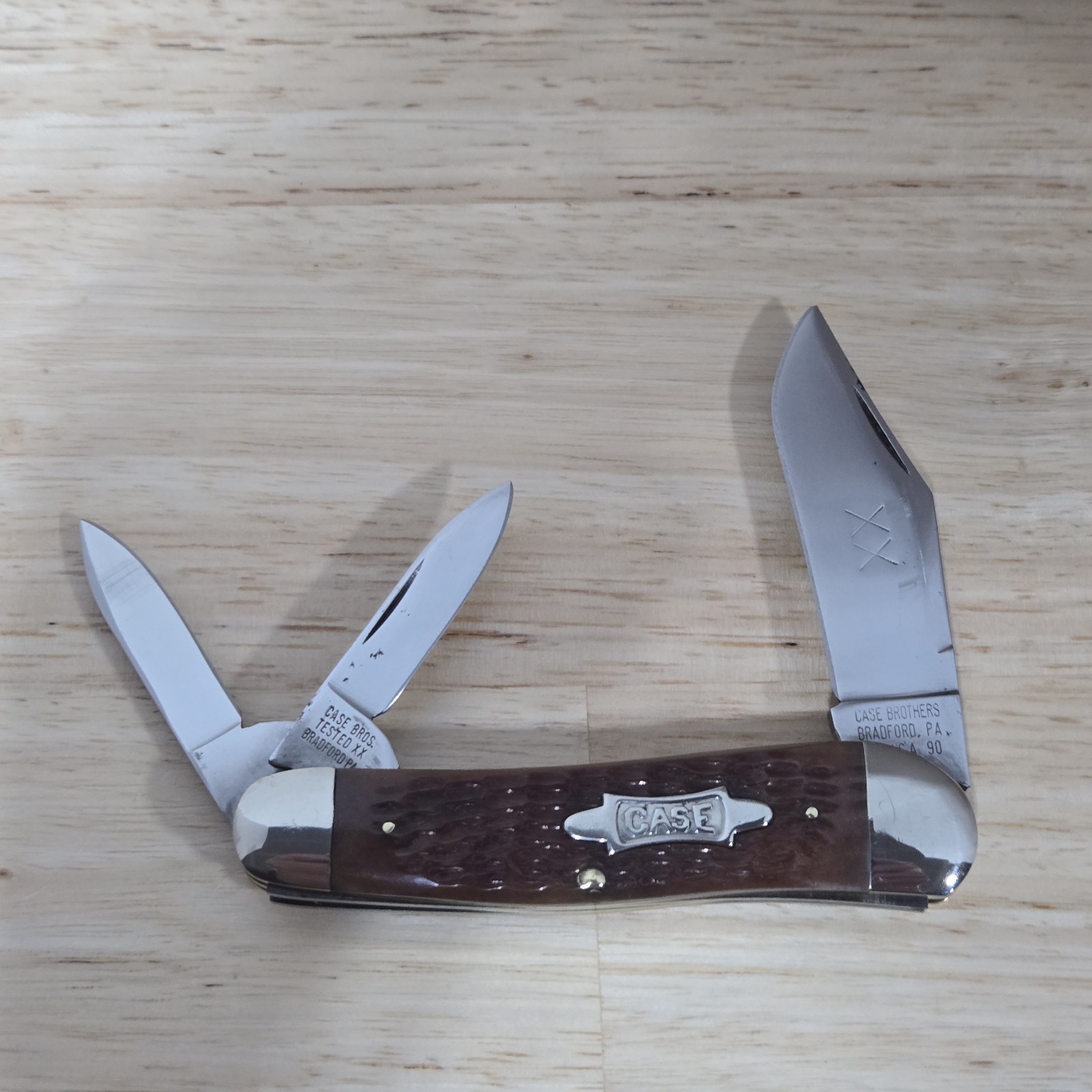 1990 Case XX 63043 1/2 Honey Bone Splitback Whittler