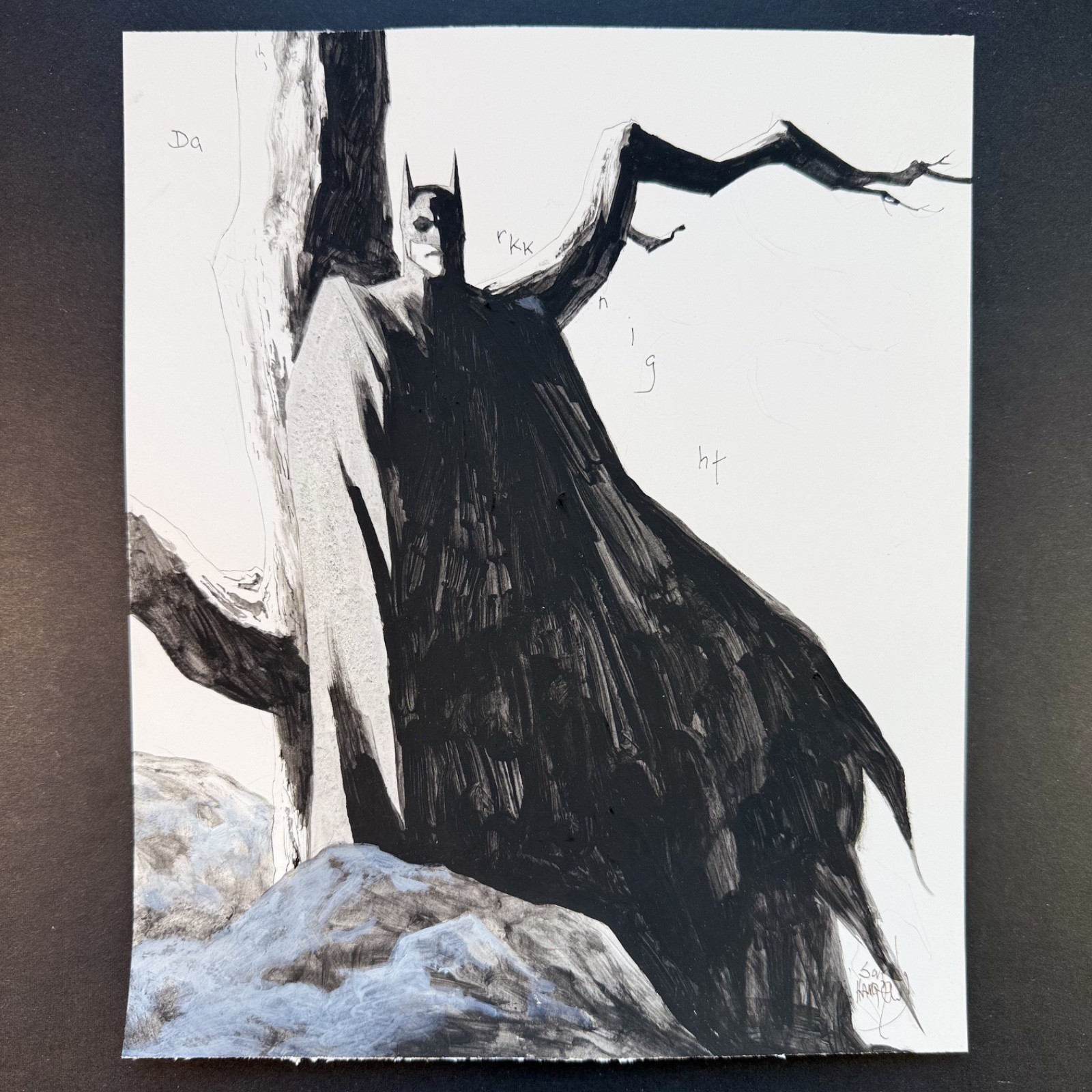Batman Original Comic Art Sketch Scott Hampton The Dark Knight