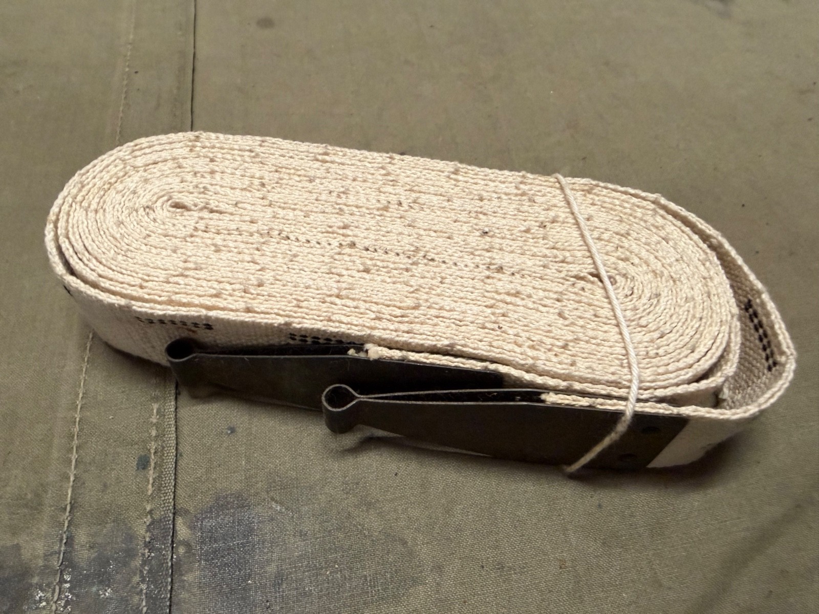 RARE ORIGINAL WWII US ARMY BROWNING 1919 1919A4  250RD CLOTH AMMO BELT-1942, NOS