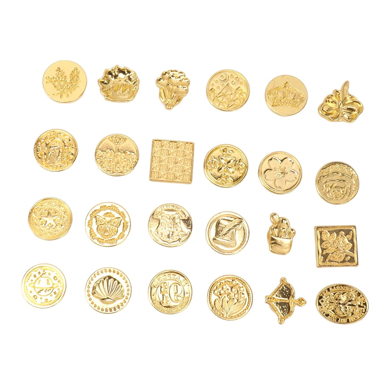 24PCS Sealing Wax Stamp Heads, Removable Wax Seal Stamp Set for Party 24PCS Sealing Wax Stamp Heads, Removable Wax Seal Stamp Set for Party