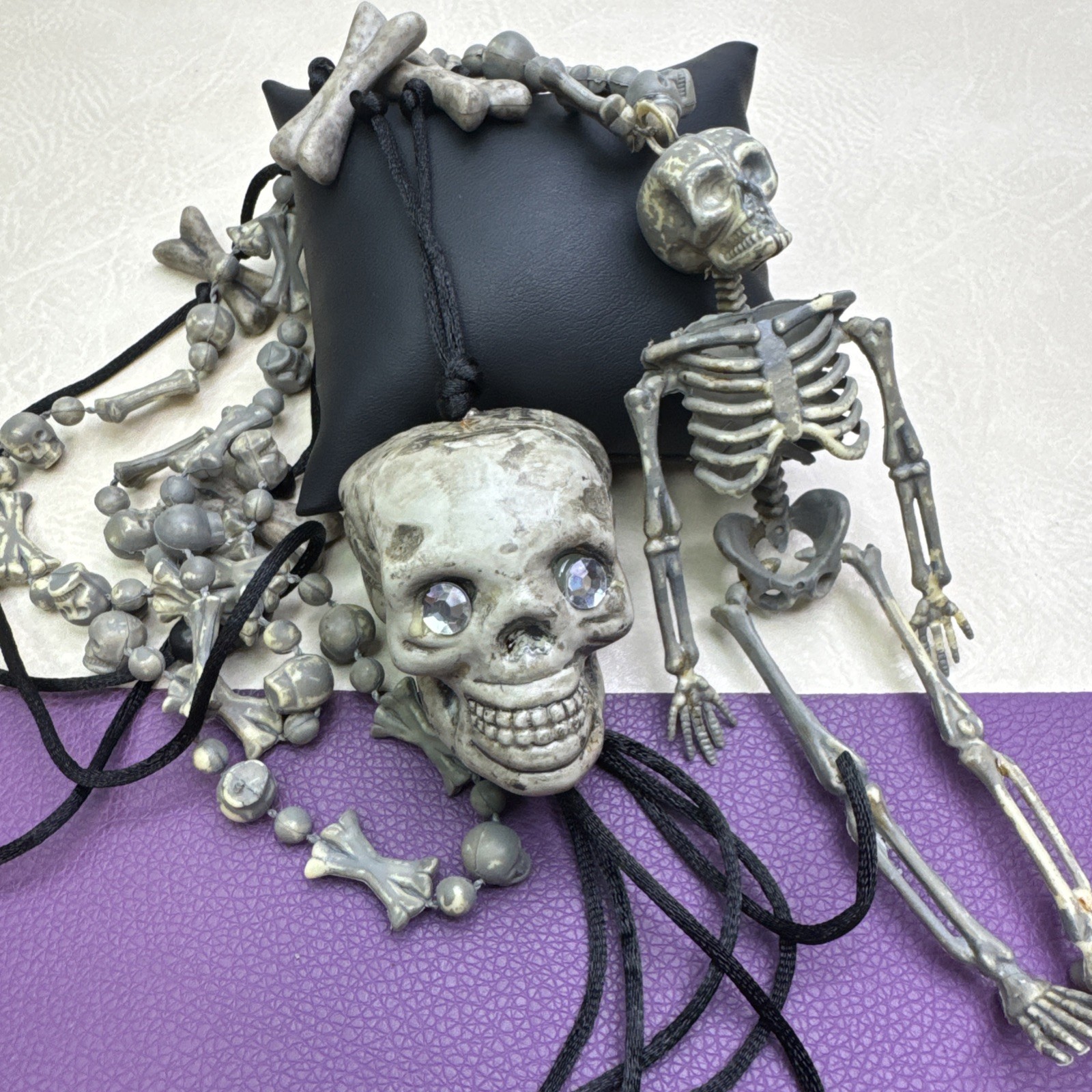 Halloween Skeleton Necklaces Bone Chain Chunky