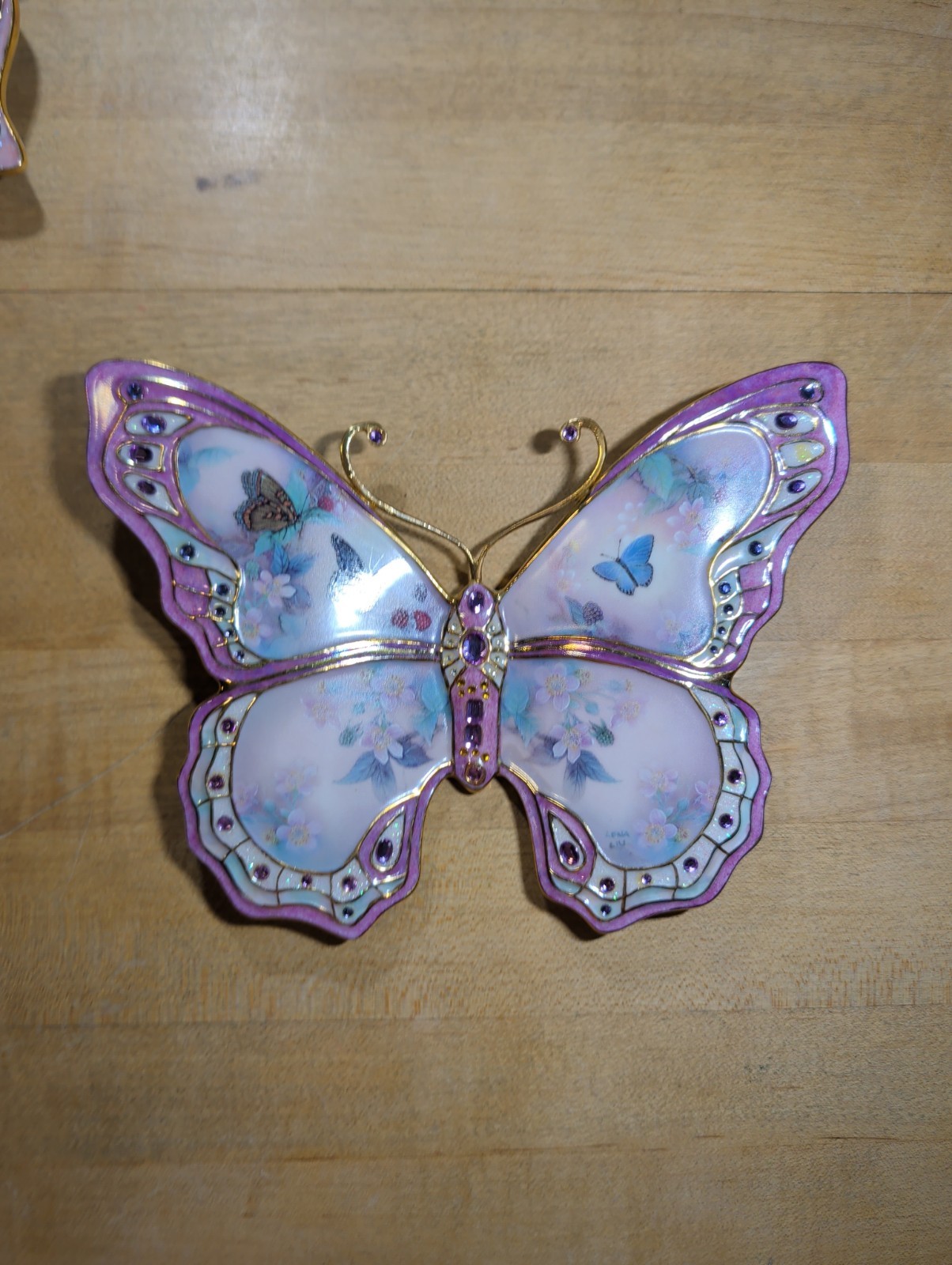 Lena Liu Jewels of Nature NATURES ELEGANCE Butterfly Wall Plaque Bradford Xchg