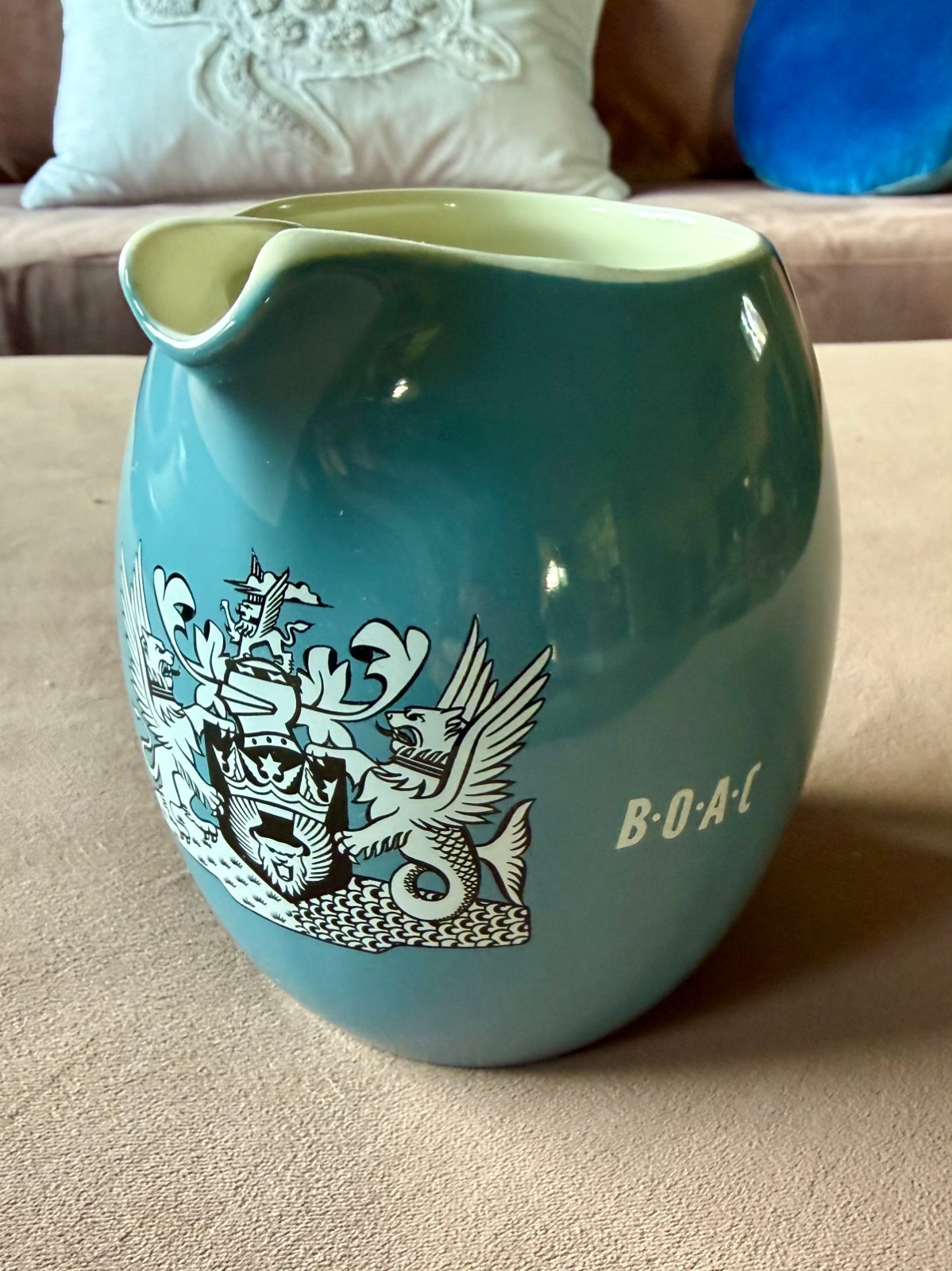 Rare Vintage BOAC British Overseas Airways Corp Airline Memorabilia Pitcher