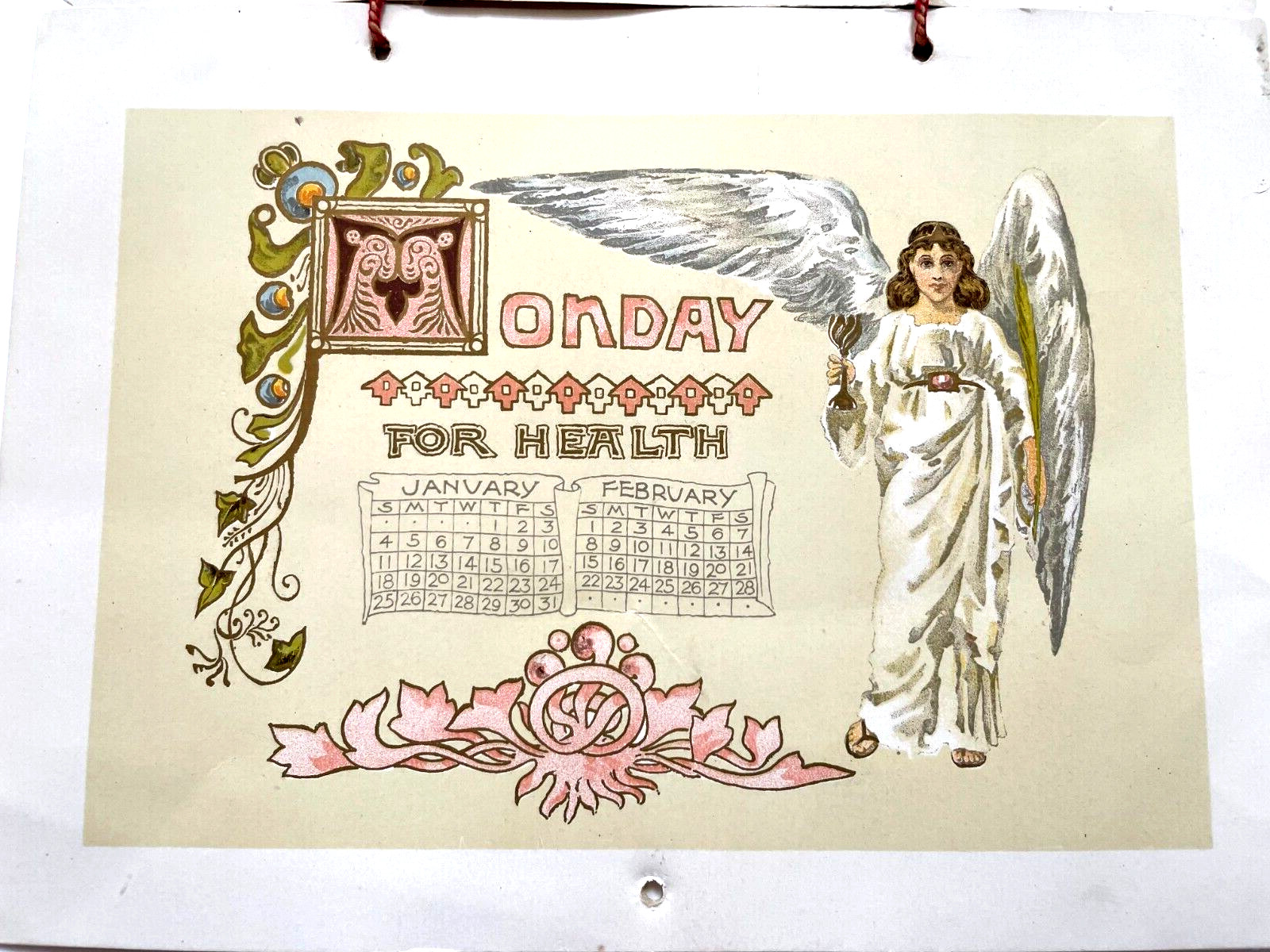 Beautiful 1891 Advertising Calendar 