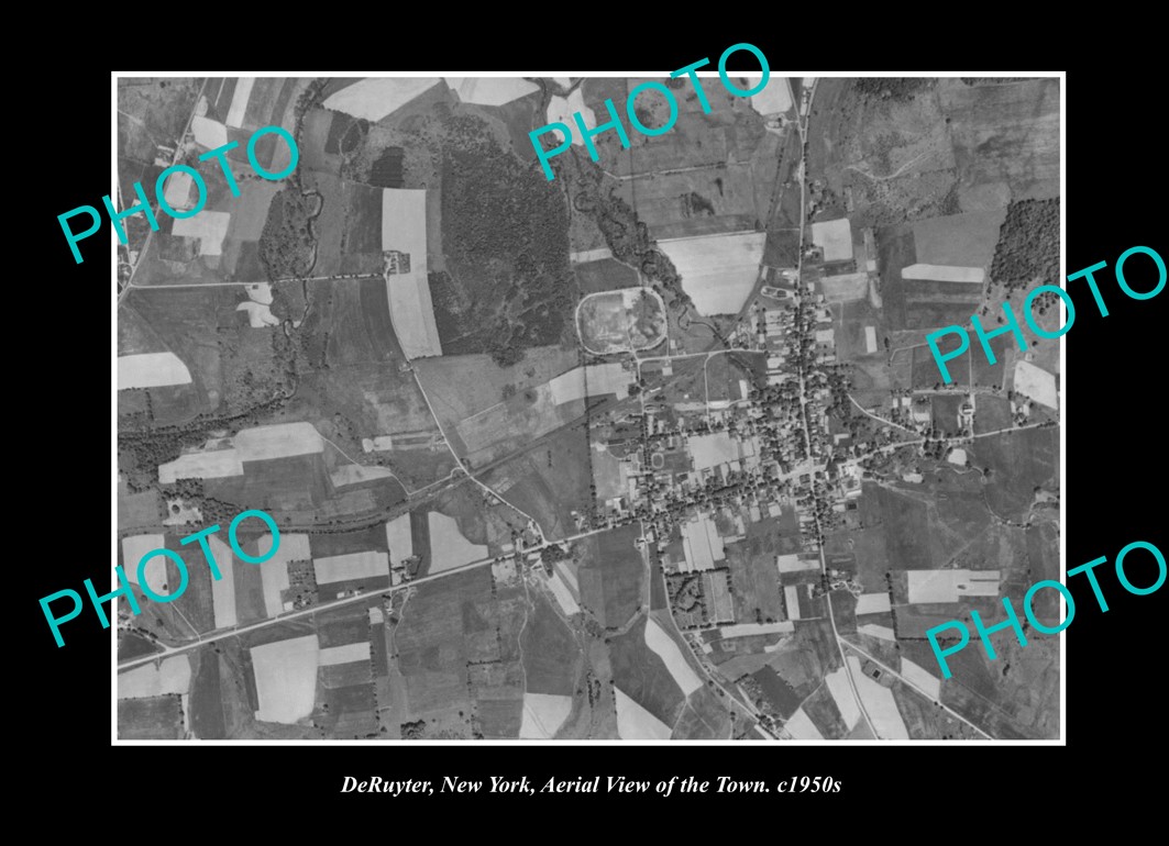 Deruyter New York Aerial View Of The Town c1930 Old Large Historic Photo