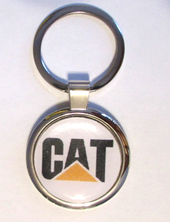 CAT Key Chain, Caterpillar Logo Keychain, CAT Tractor logo keychain
