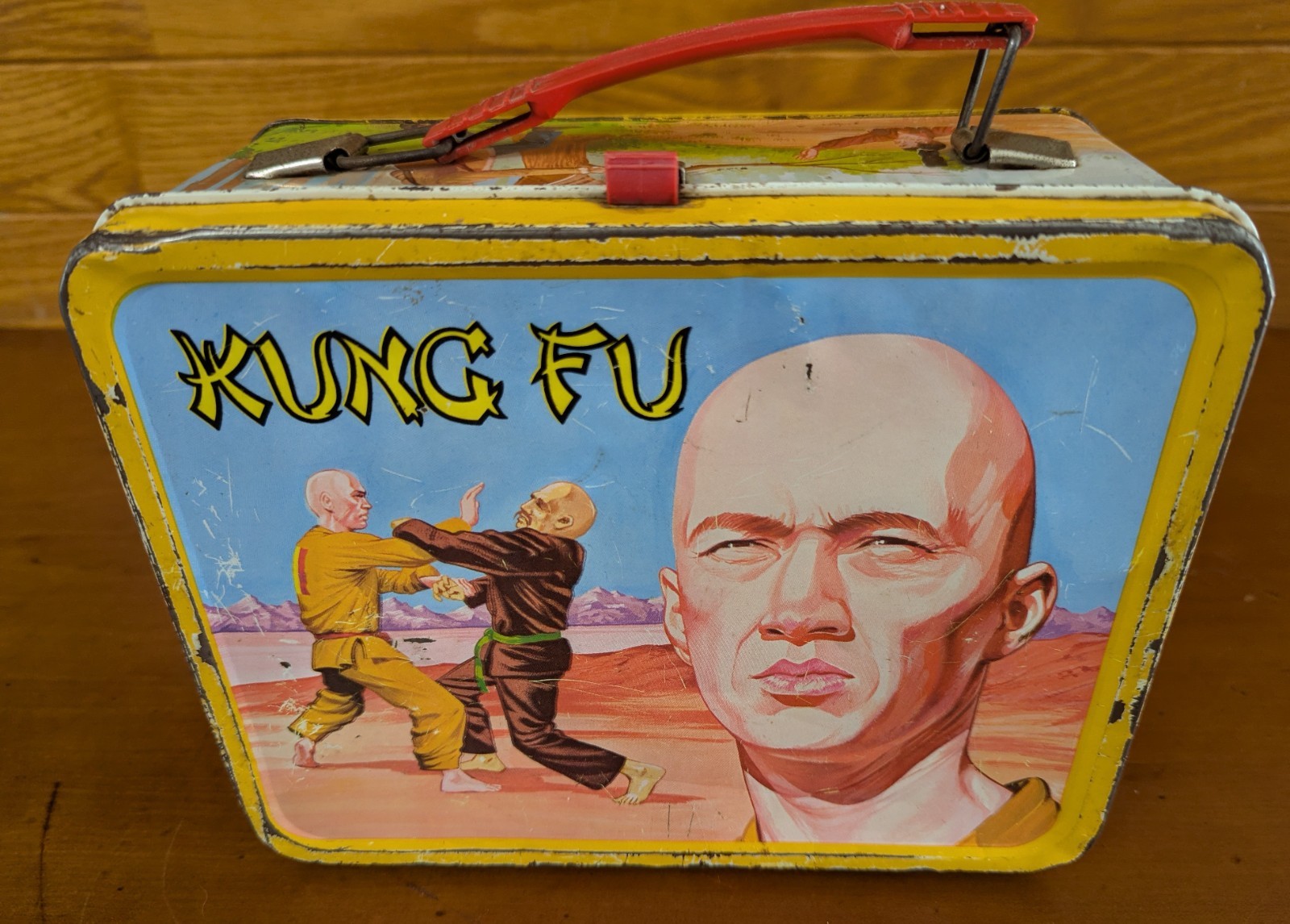 Vintage Thermos brand 1974 Kung Fu Warner Bros King-Seeley Metal Lunch Box