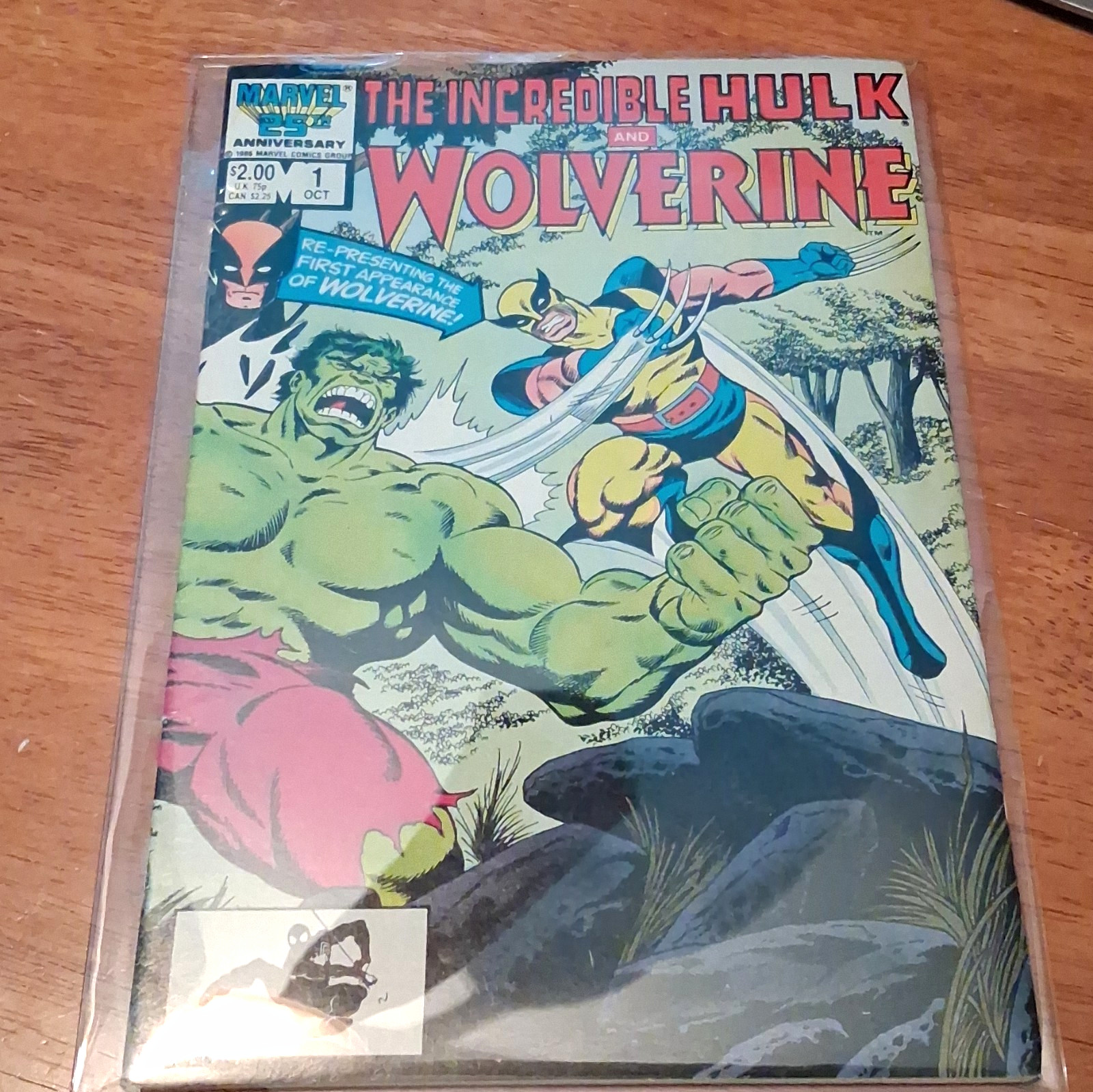 Marvel The Incredible Hulk and Wolverine #1 (1986) 25th Anniversary Comic Book