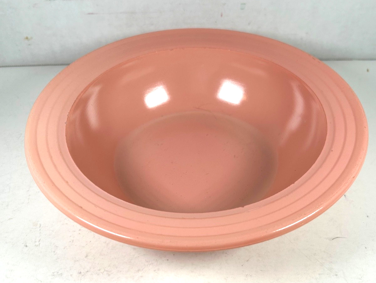 Hazel Atlas Pink Moderntone Depression Glass Platonite Serving Bowl 8 3/4\
