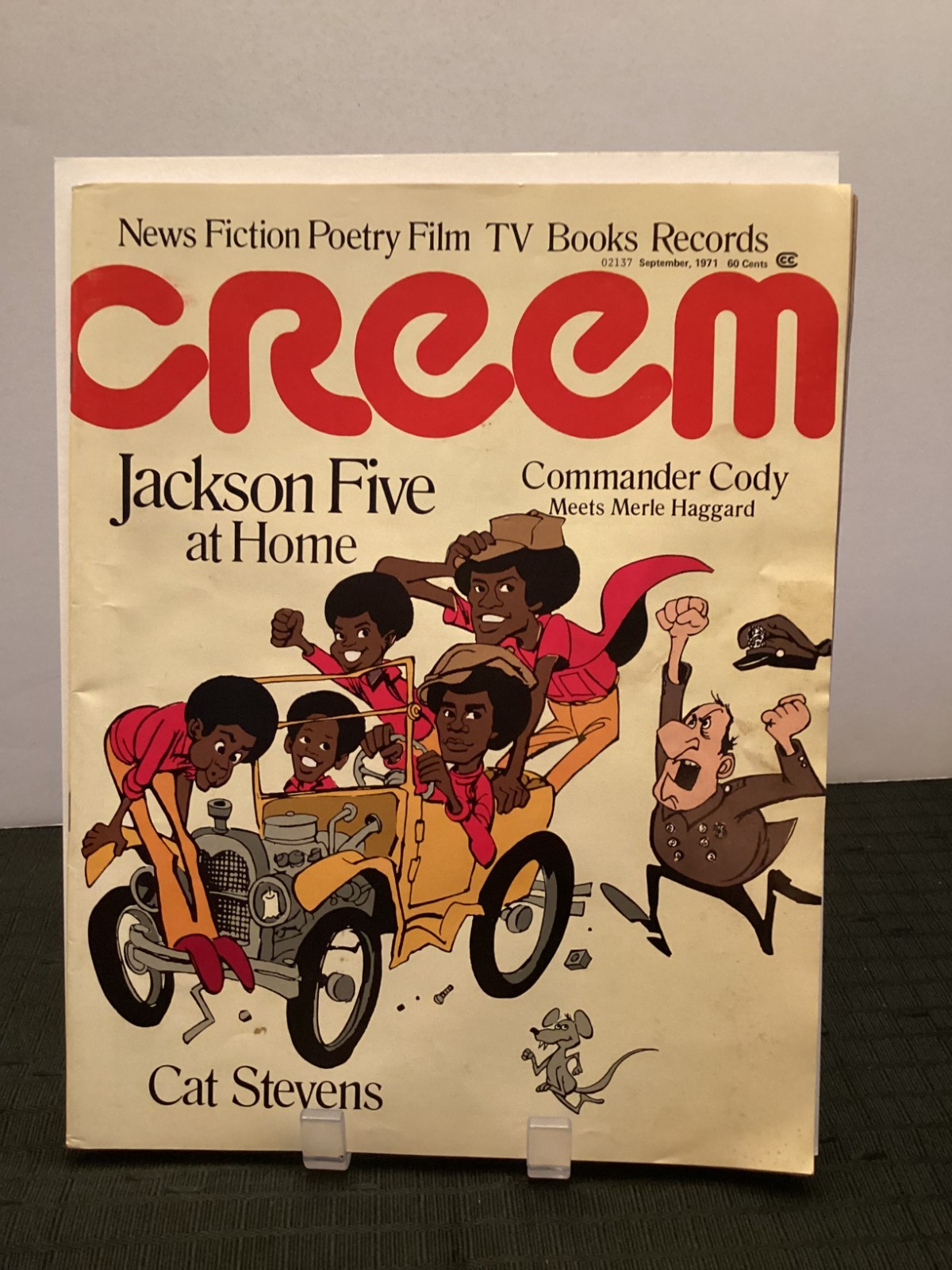 Creem Magazine Jackson Five At Home Cat Stevens Commander Cody September 1971