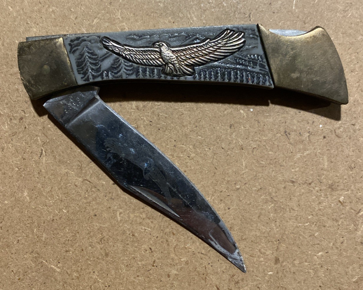 Folding Knife Single Blade Stainless Steel Japan Eagle 