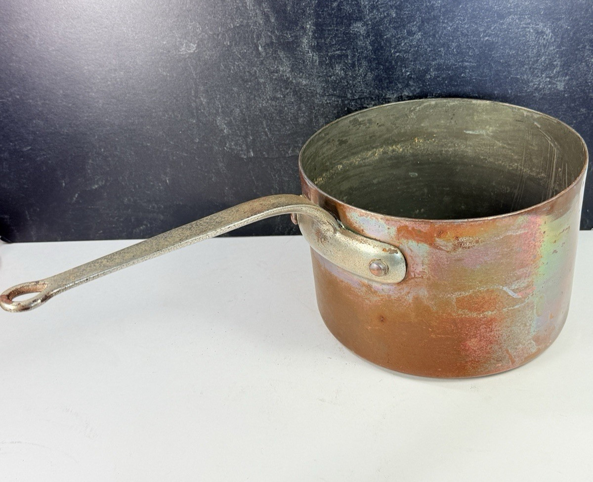 Duparquet D.H.& M. Co. New York Copper Sauce Pan Stock Pot 8.25” x 5.5 Duparquet D.H.& M. Co. New York Copper Sauce Pan Stock Pot 8.25” x 5.5