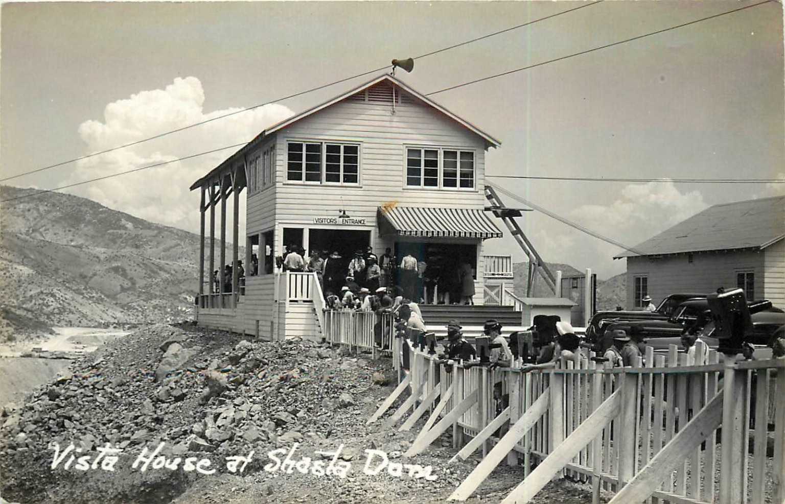 Vintage 1940s RPPC Vista House Shasta Dam California Real Photo Postcard