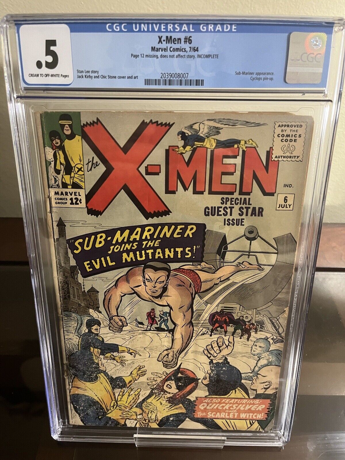 X-Men #6 CGC .5 1964 - Sub-Mariner appearance