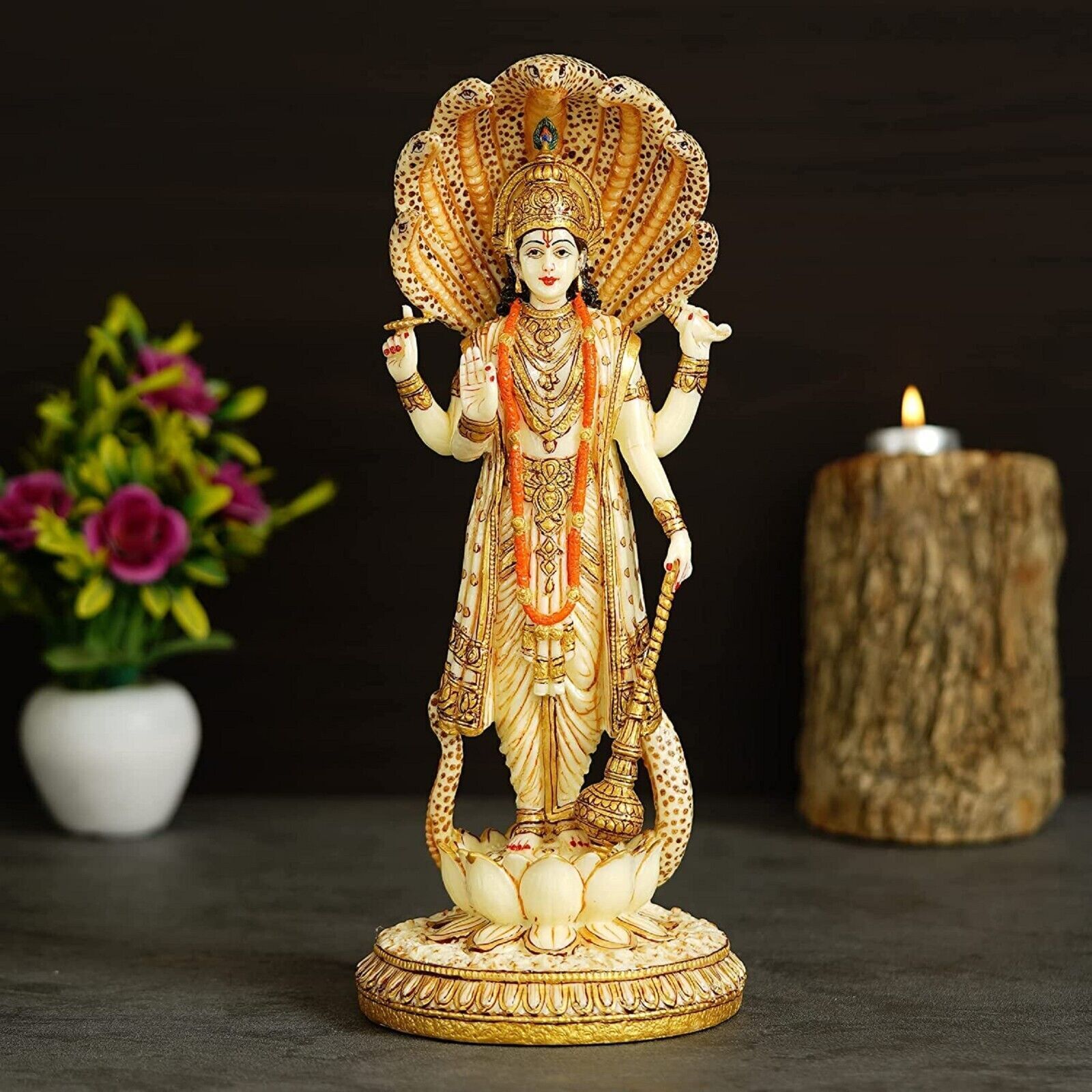 Indian Traditional Lakshmi Narayan Vishnu Idol