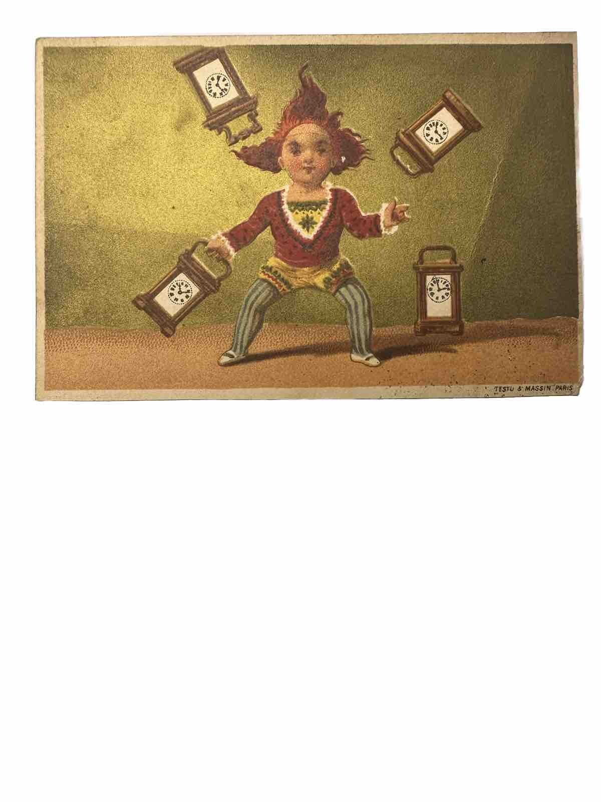 Victorian Jewelers Trade Card Le Boutillier 1880 Calendar Watches Clock NYC B64