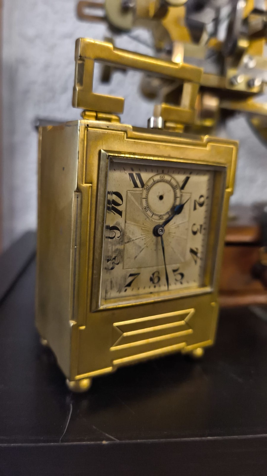 VERY RARE SWISS CARRIAGE CLOCK GRANDE SONNERIE BOX TRAVEL 1920