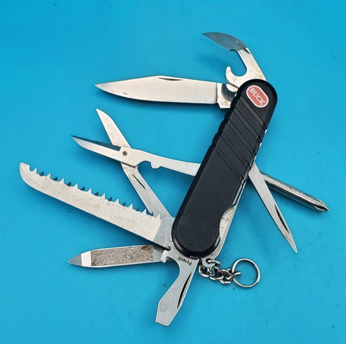Wenger SwissBuck Remedy Retired Vintage Swiss Army Knife Black Multi Tool