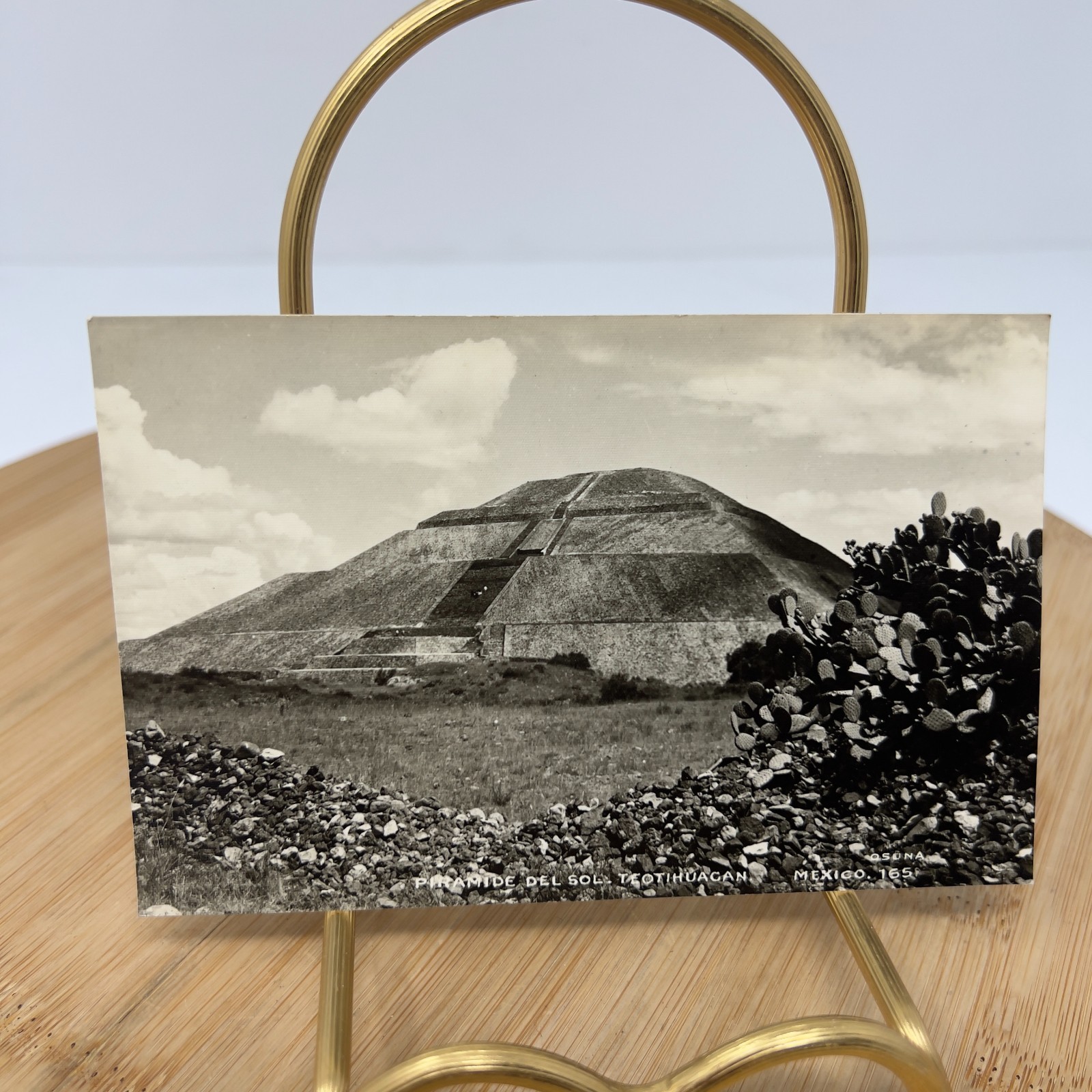 Pyramids Del Sol Teotihuacan Mexico Postcard RPPC