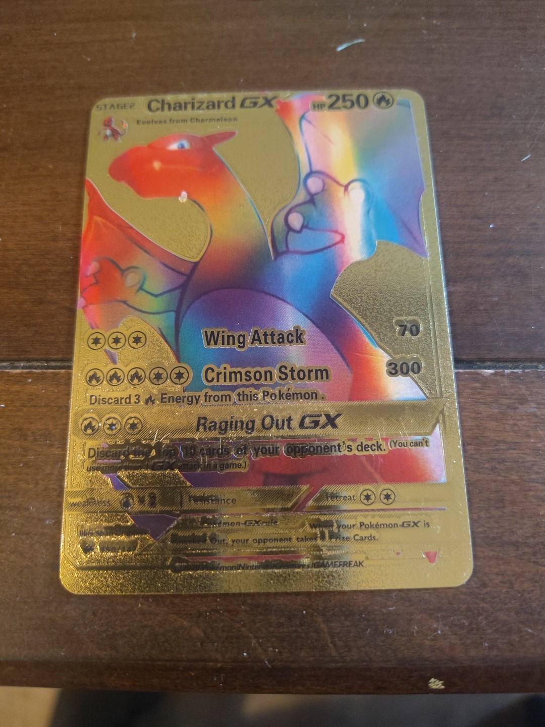 Rare Gold Rainbow Metal Charizard Rare Gold Rainbow Metal Charizard