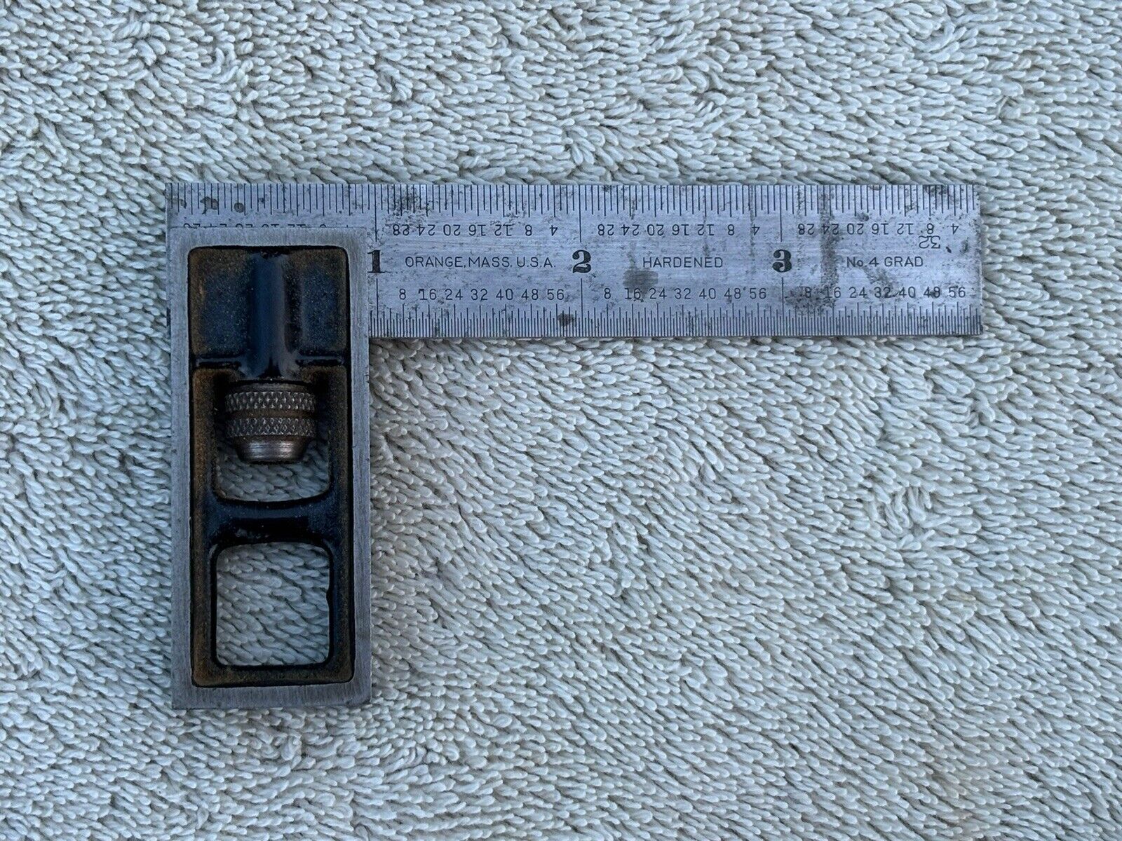 Union Tool Double Square No. 4 Grad Ruler 4” Machinist Tool No Owners Engravings
