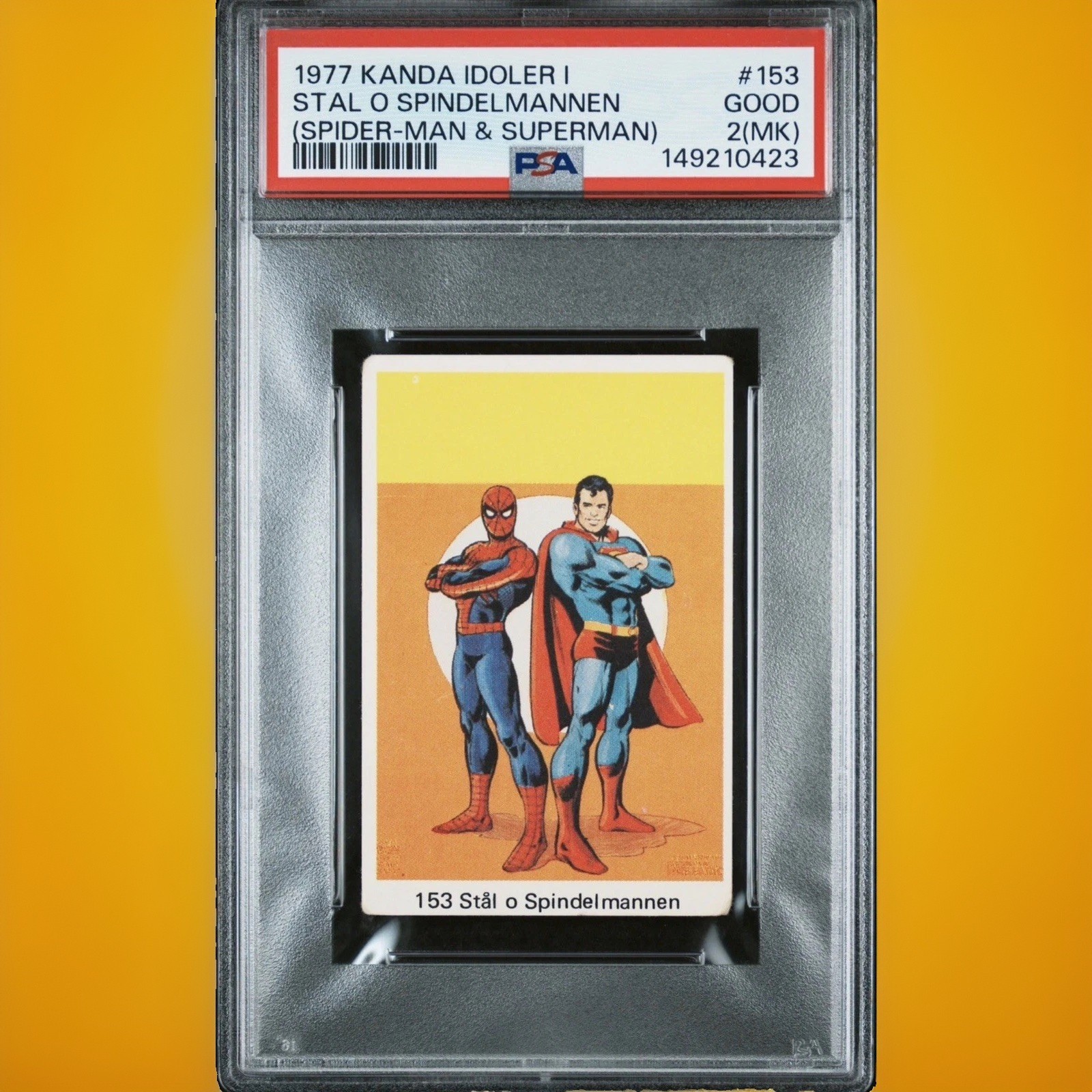 Superman vs. Spider-Man #1 Rookie First Marvel & DC Crossover Card Ever
