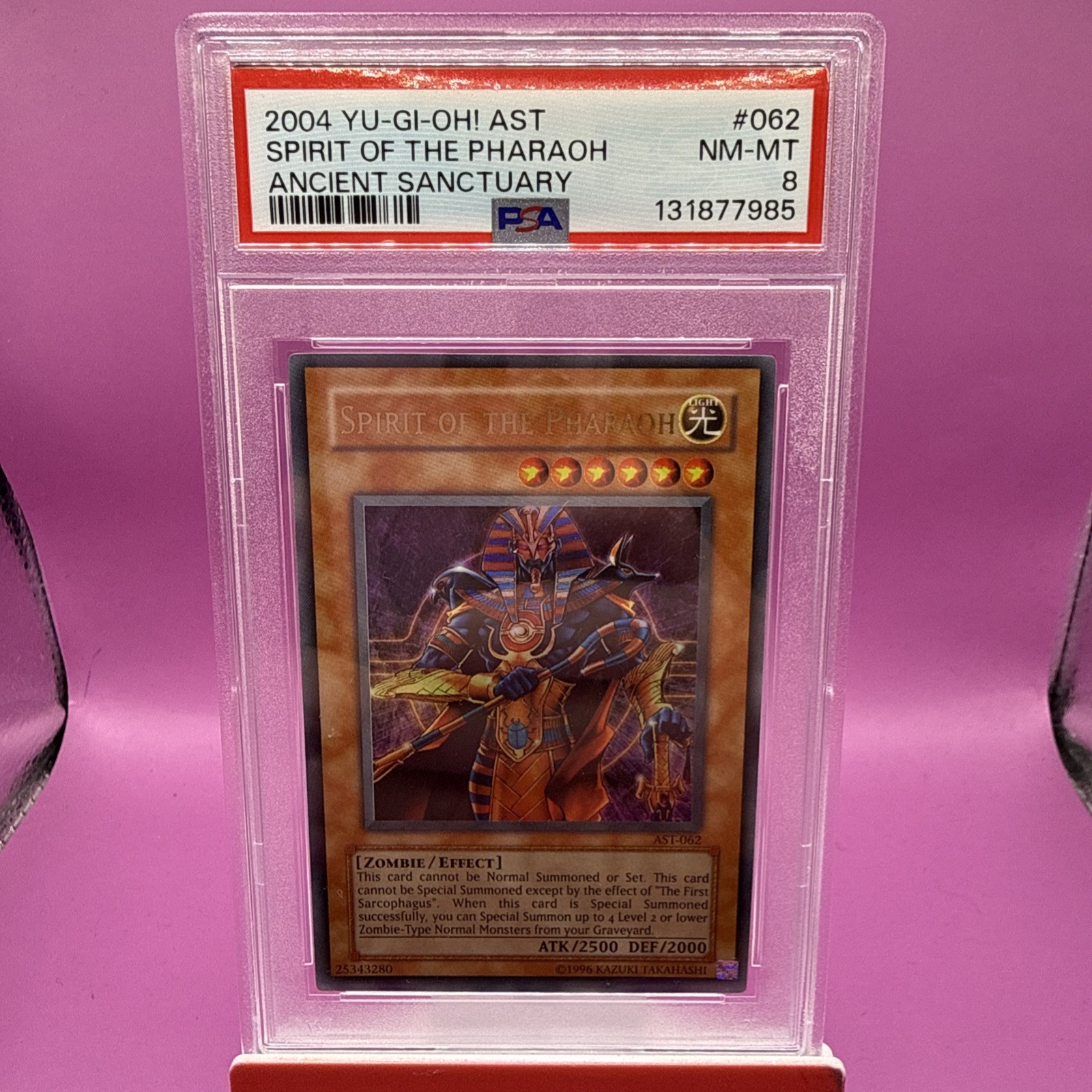 2004 Yu-Gi-Oh Spirit Of The Pharaoh Ancient Sanctuary AST Unlimited Ultra PSA 8