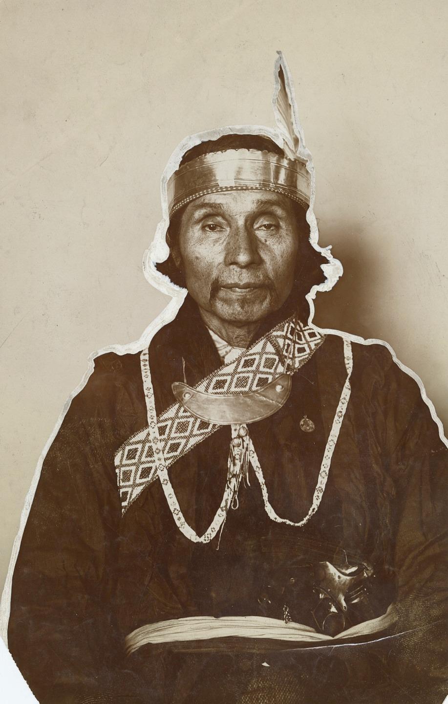 1903 The Rising Wind, Muscogee, Creek with Gun Photo NATIVE AMERICAN INDIAN