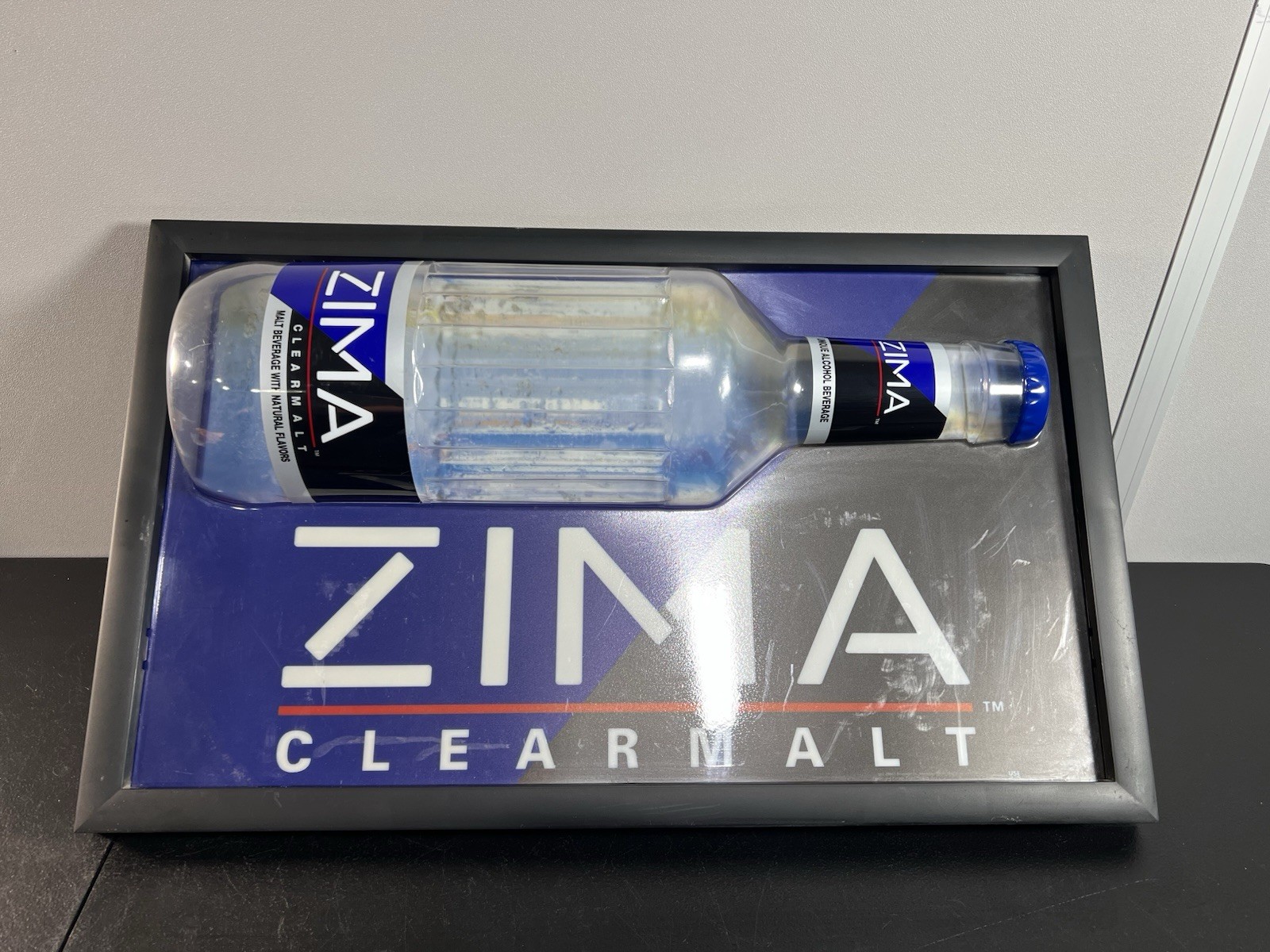 Zima Clearmalt Alcoholic Beverage Large Light Up Beer Sign 26x16 Vtg 1993 *Read