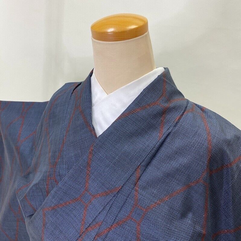 Oshima Tsumugi VINTAGE Japanese Kimono Silk tumugi ANTIQUE LADIES KIMONO 1737