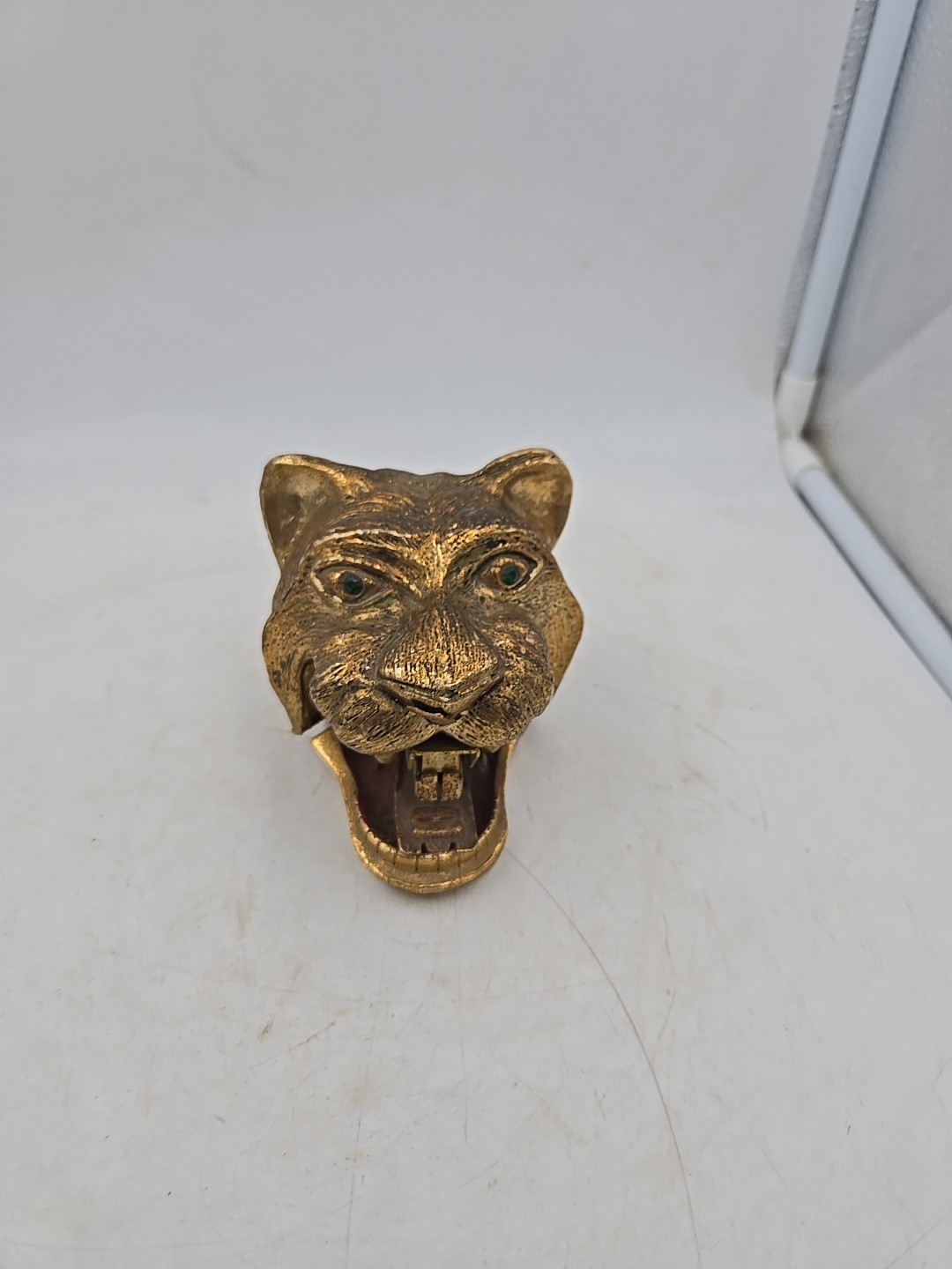 TED ARNOLD TIGER HEAD RARE VINTAGE 1960s GOLD PLATED STAPLER TED ARNOLD TIGER HEAD RARE VINTAGE 1960s GOLD PLATED STAPLER