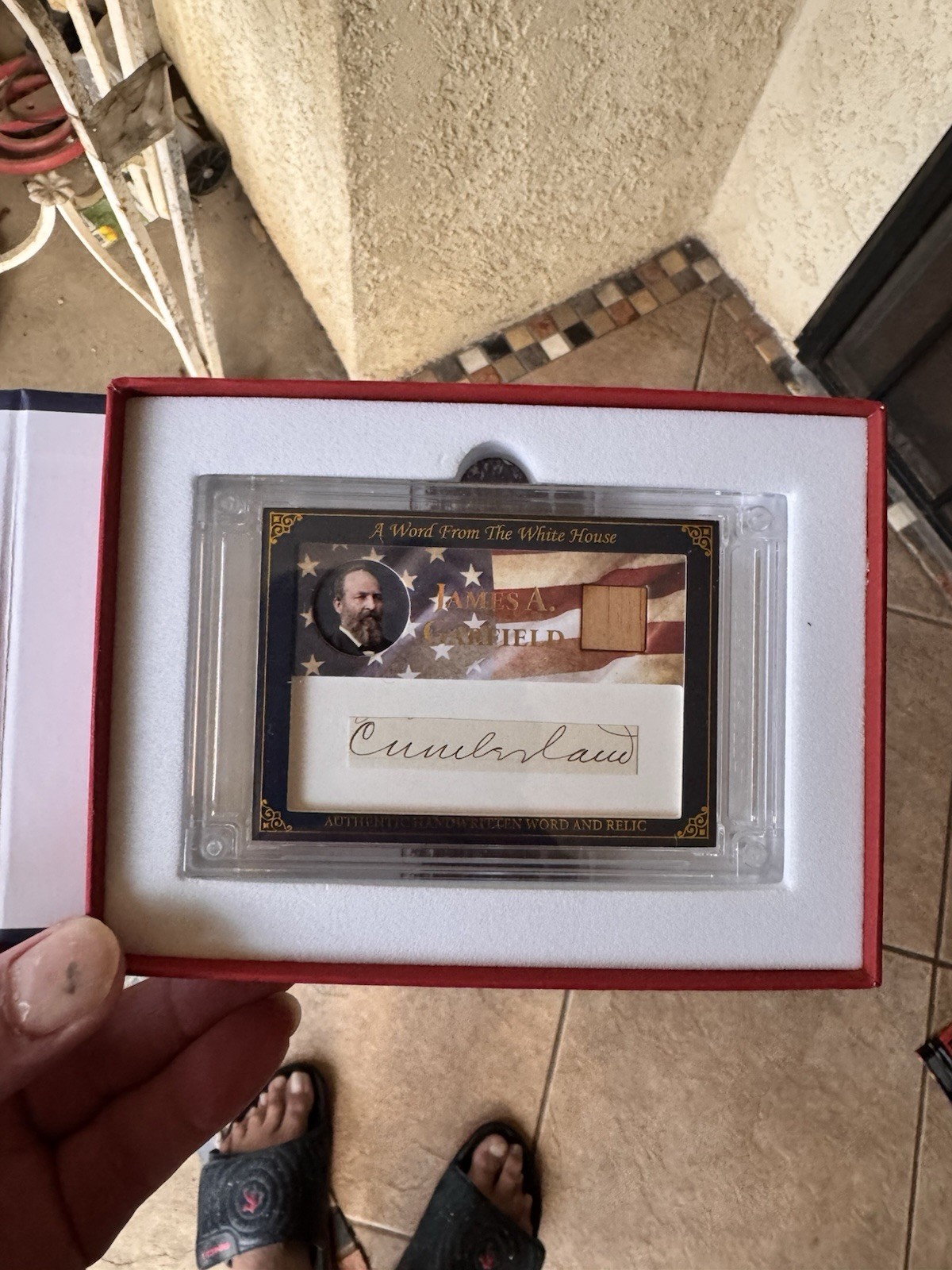 2025 POTUS James A. Garfield Handwritten Word & Whitehouse Relic #11/24