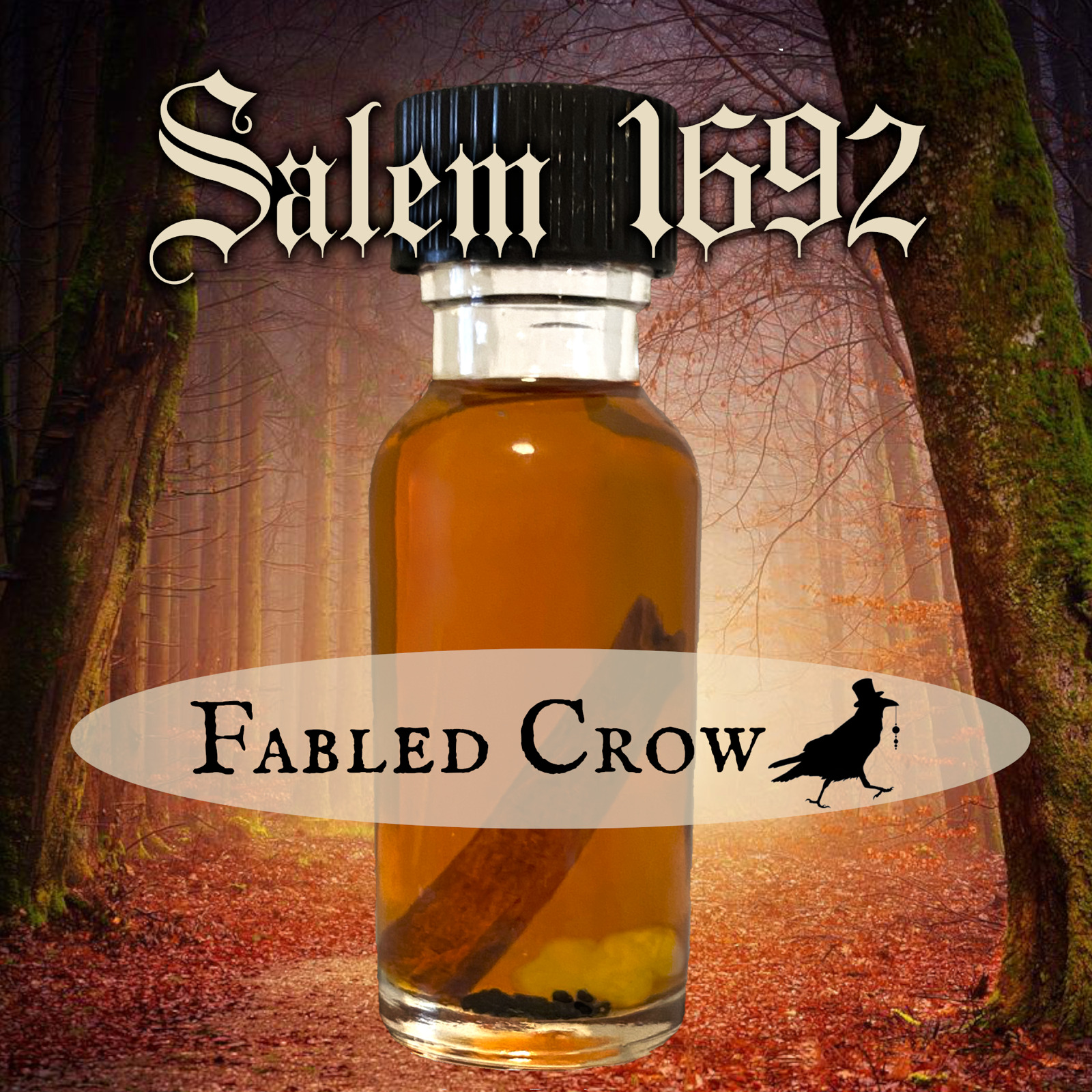 SALEM 1692 Oil Witch Perfume Occult Amber Spicy Personal Power FABLED CROW