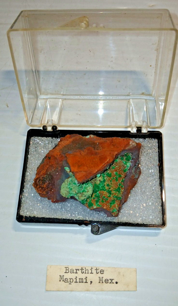 Green Barthite Conichalcite Austinite Mineral Specimen Ojuela Mine Mexico