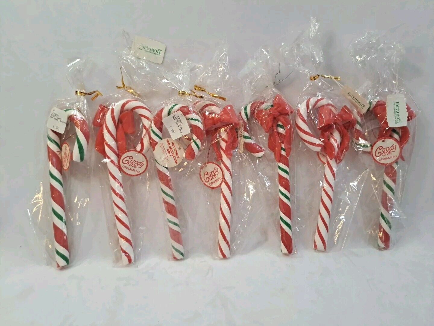 Lot Of 8 Department 59 Candy Cane Christmas Ornaments 9\