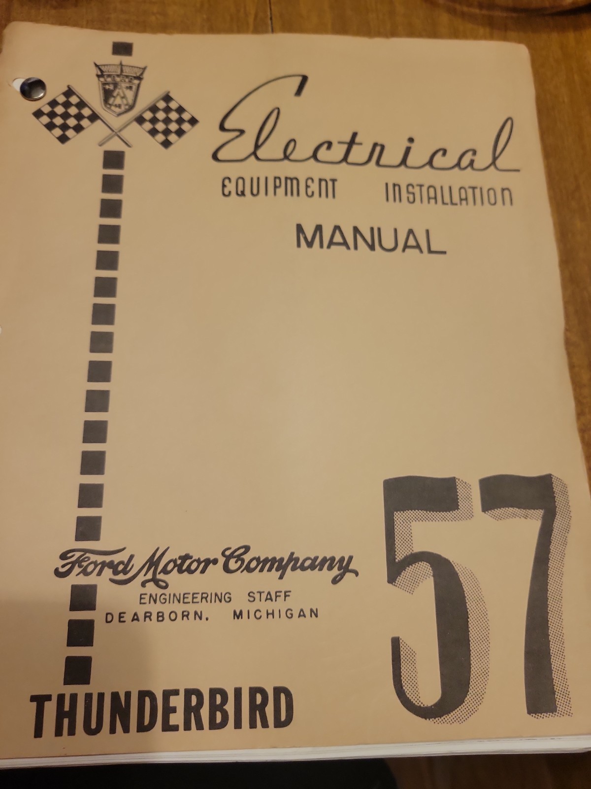 Vintage 1957 Thunderbird Electrical Equipment Manuel