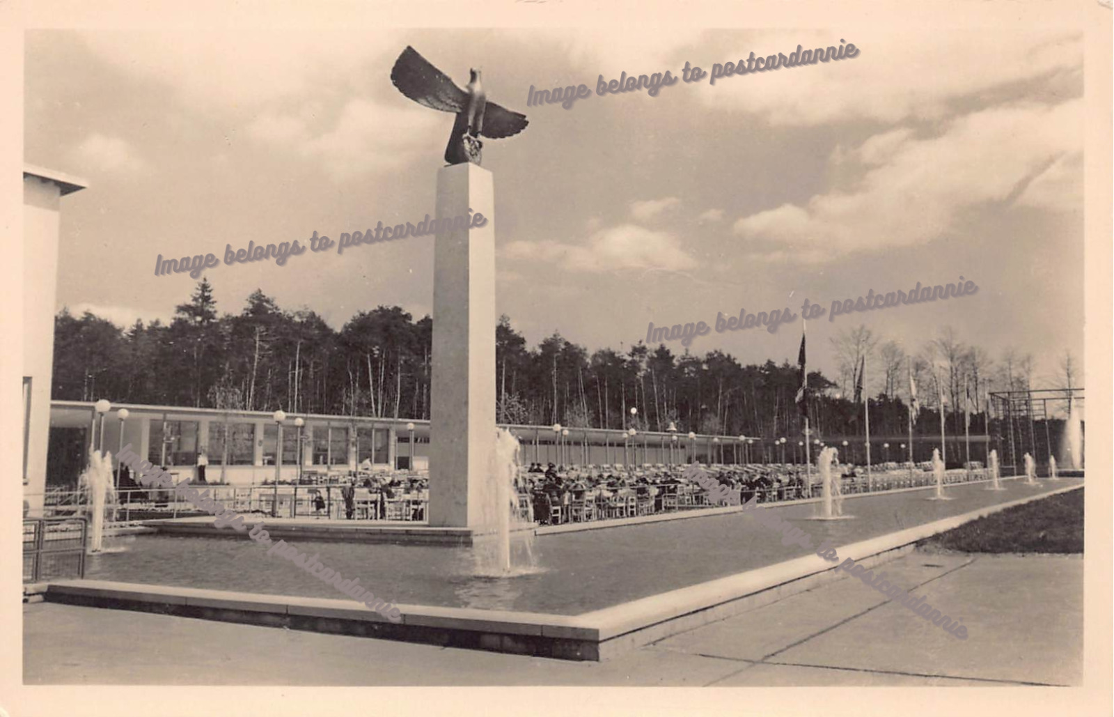 RPPC Frankfurt am Main Germany WWII Military Zeppelin Airport Photo Postcard B55