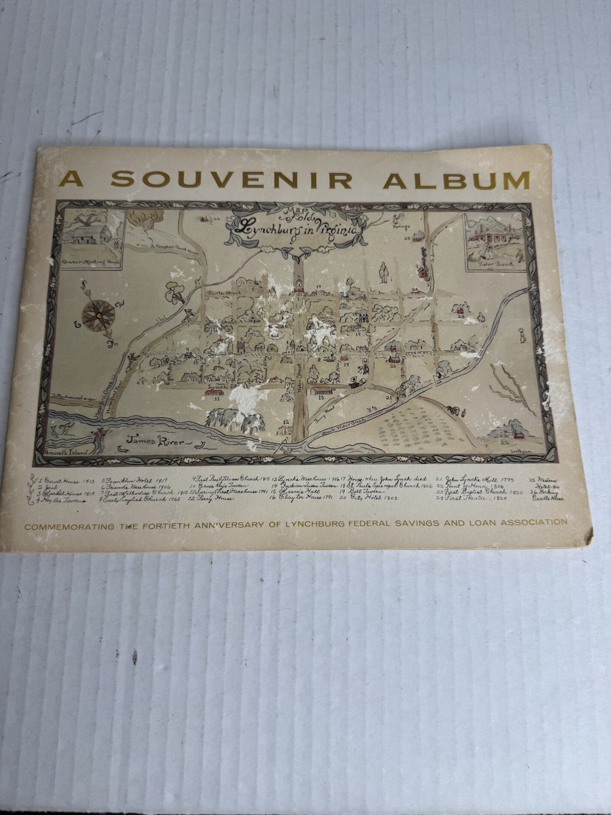 Vintage Lynchburg VA Souvenir Album Federal Savings And Loan Assc. Rare