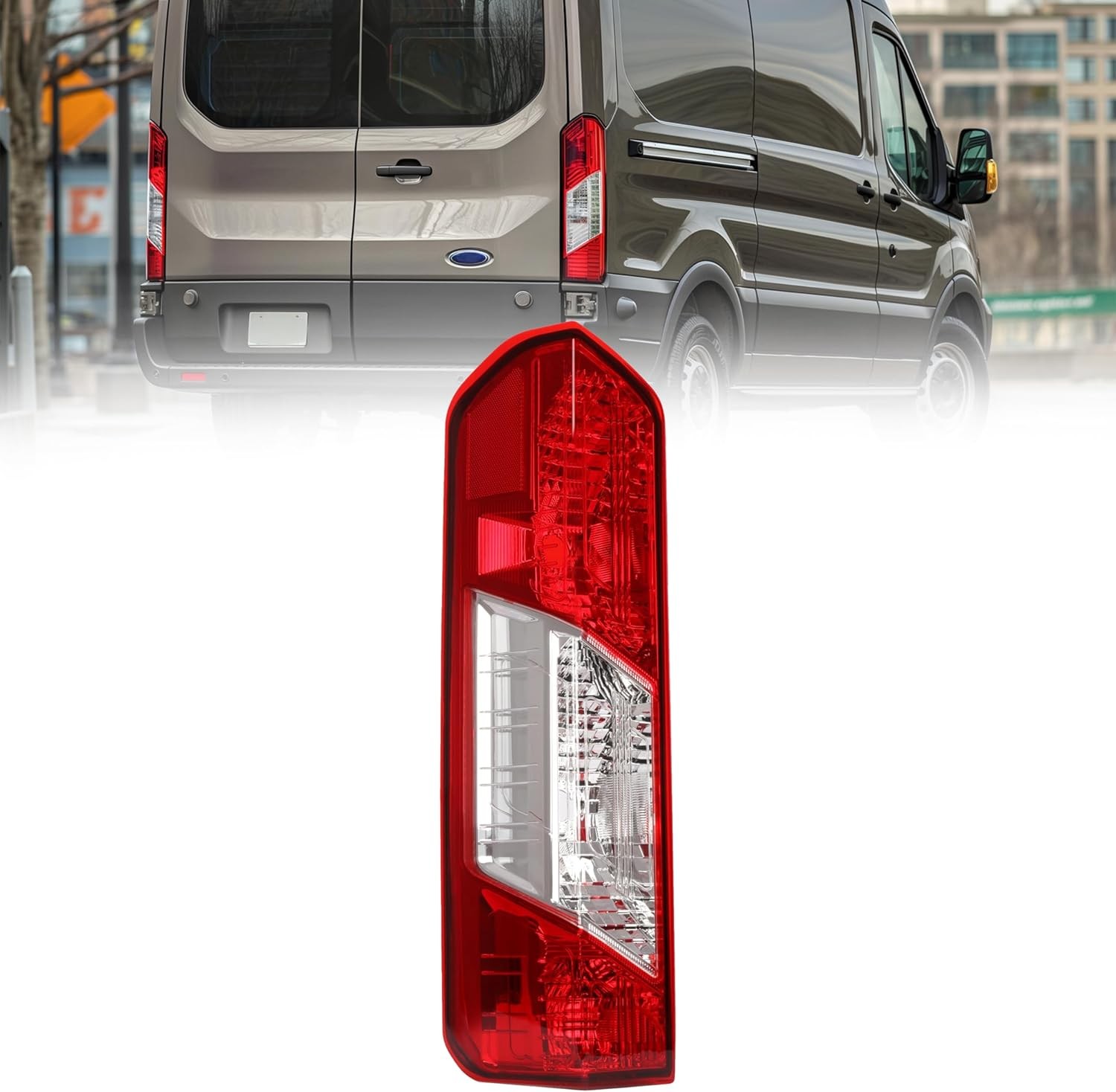 HECASA LH Tail Light Assembly Compatible with 2015-2024 Ford Transit 150 250 ...