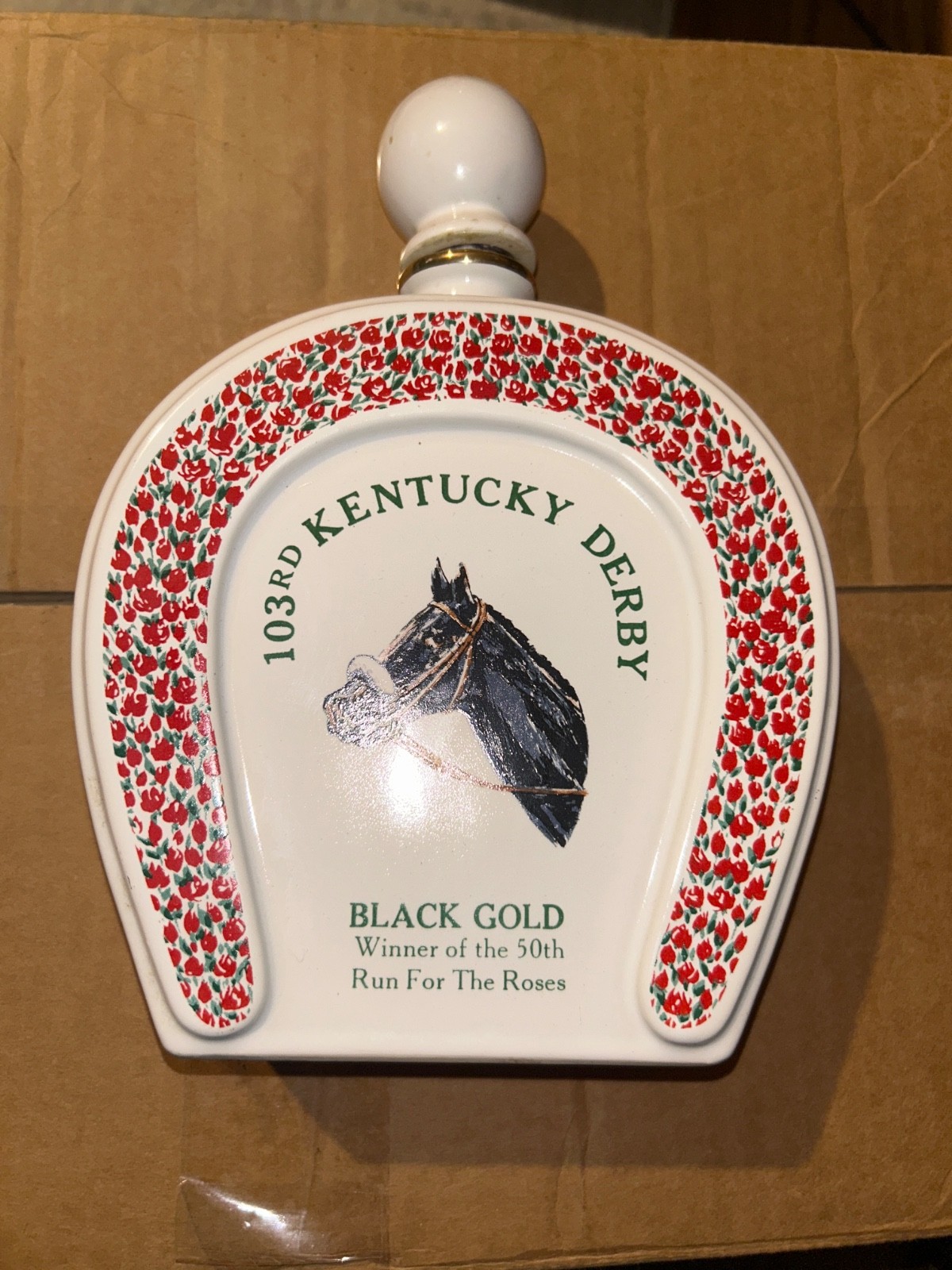 1977 Old Bardstown 103rd Kentucky Derby  Decanter. EMPTY