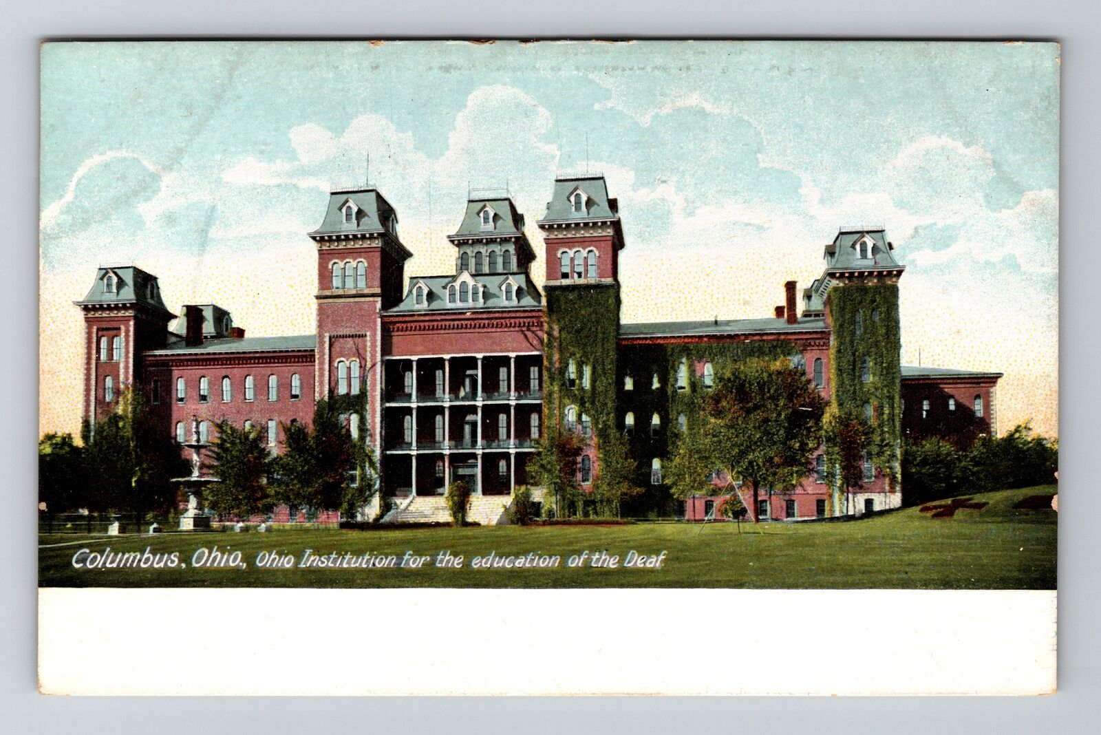 Columbus OH-Ohio Ohio Institution for the Education the Deaf Vintage Postcard