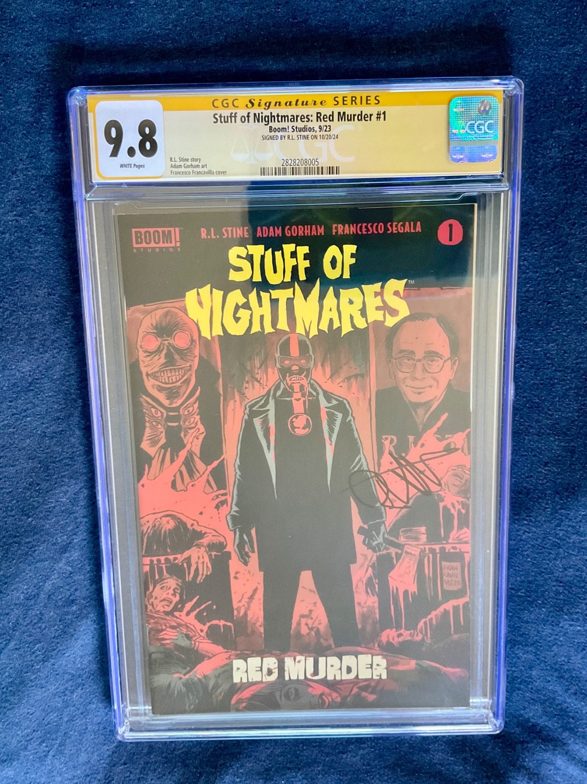 Signed  R L STINE 9.8 CGC STUFF OF NIGHTMARES RED MURDER 1 ss nm mint goosebumps