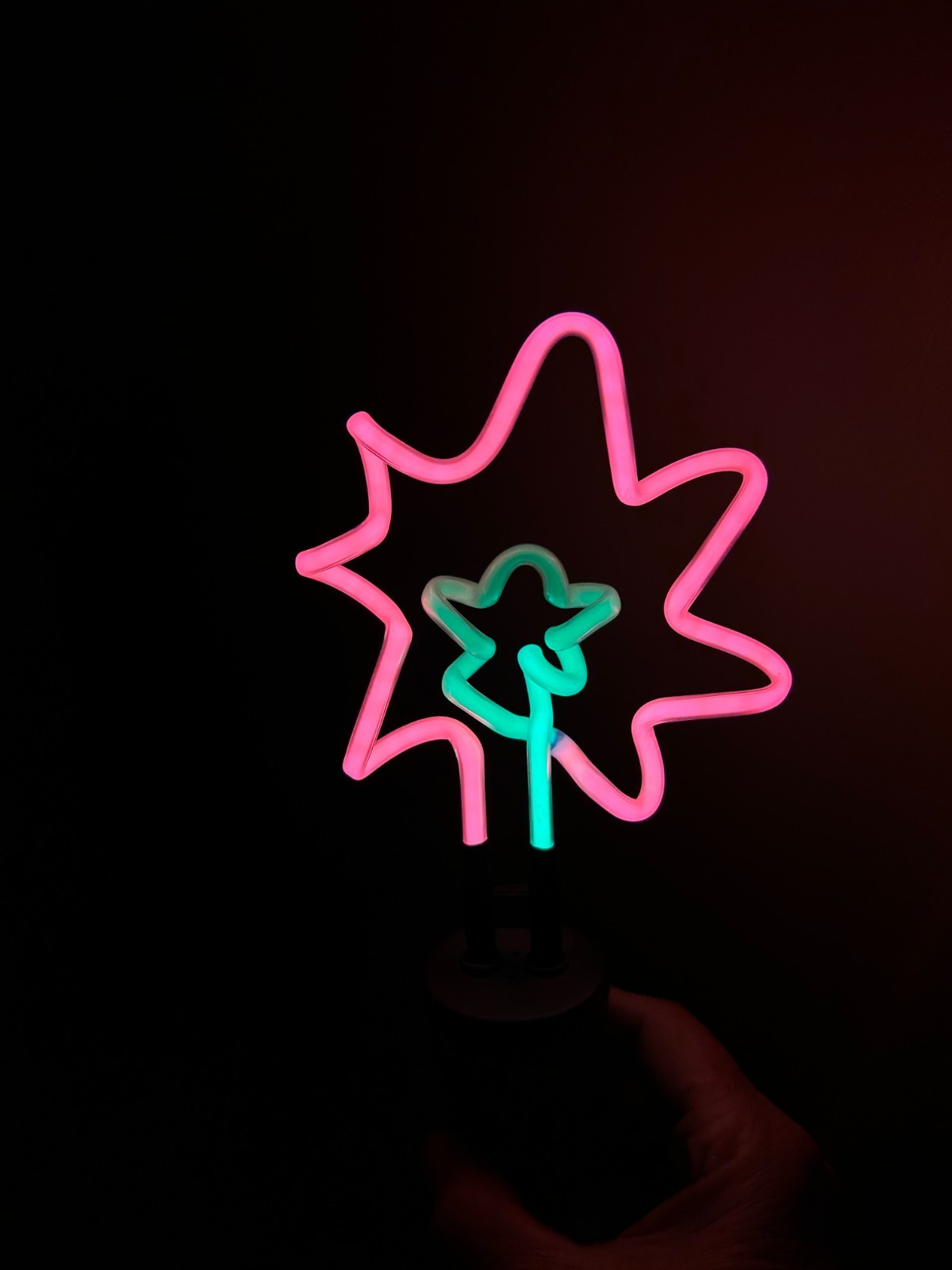 Sunbeam Neon Light FLOWER w Lamp Base EUC 9.5\